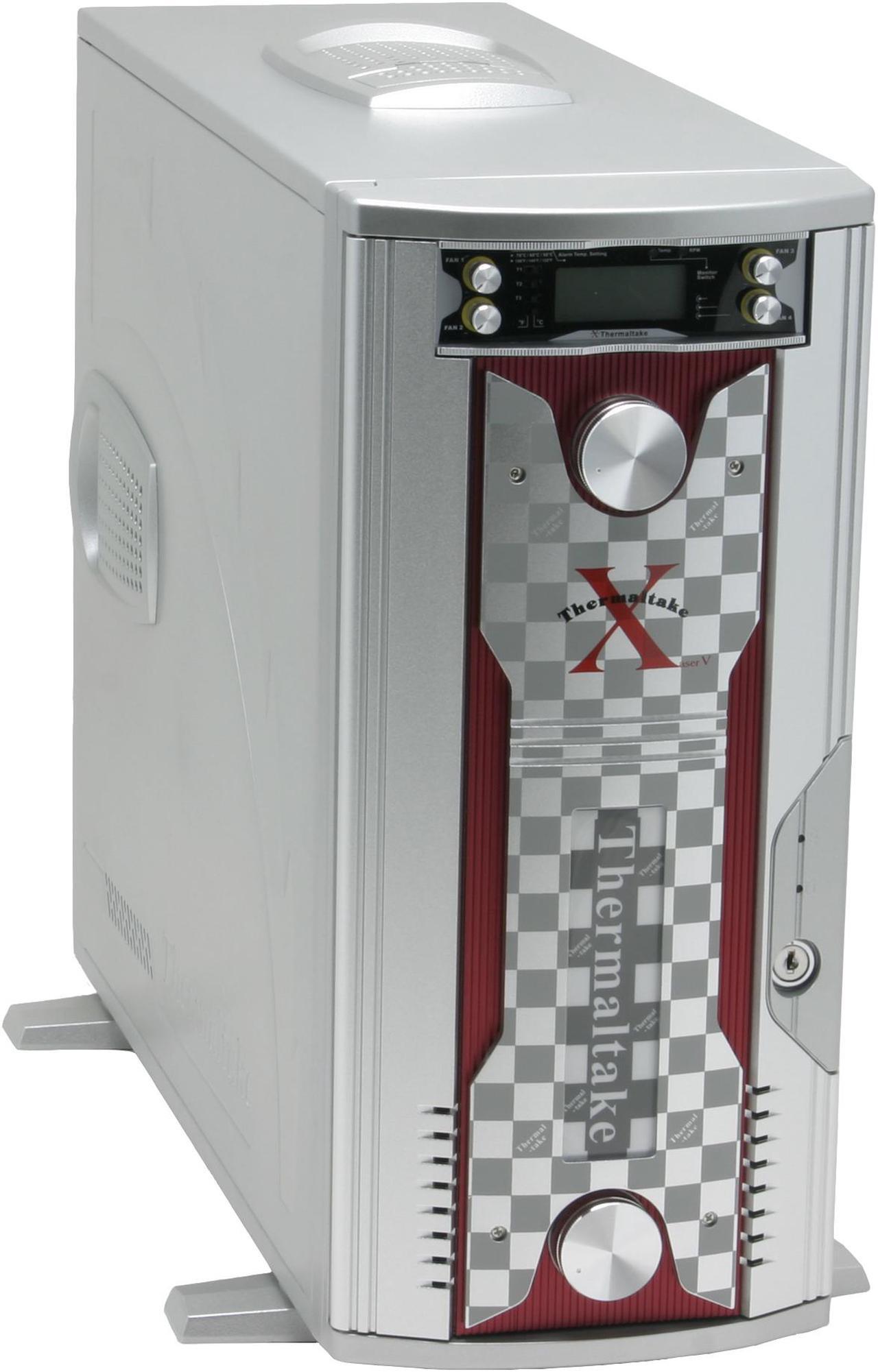 Main image of Thermaltake Xaser V Damier Silver Chassis 1.0 mm All aluminum made Front Door Aluminum made ATX Mid Tower Computer Case