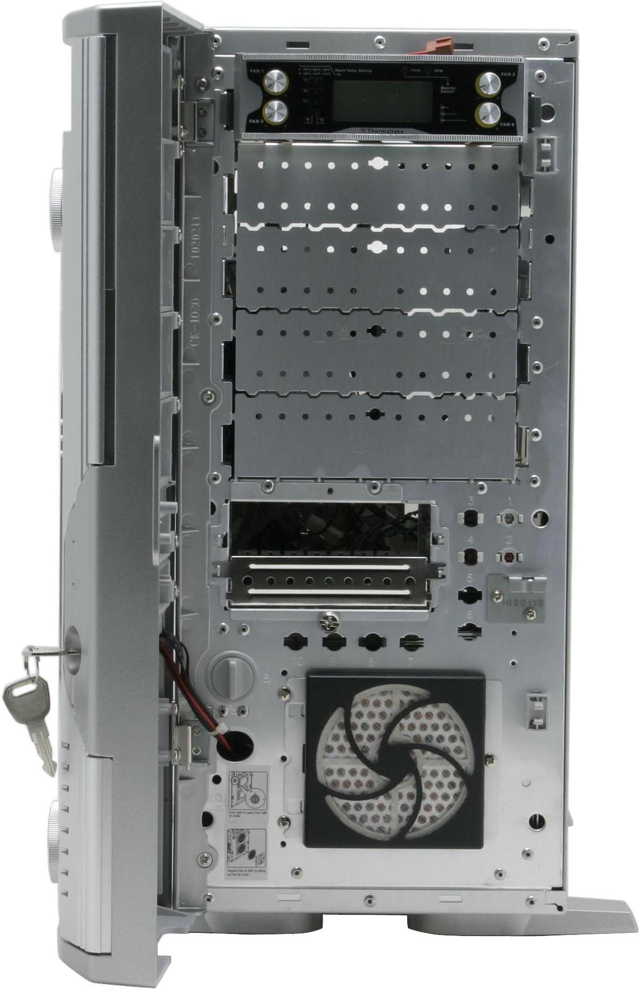 Alt view image 2 of 13 - Thermaltake Xaser V Damier Silver Chassis 1.0 mm All aluminum made Front Door Aluminum made ATX Mid Tower Computer Case