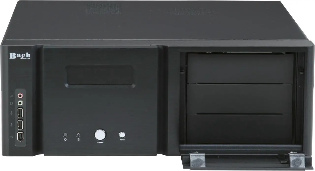 Alt view image 4 of 11 - Thermaltake Black Aluminum / Steel Bach Media Lab VB8000BNS ATX Media Center / HTPC Case