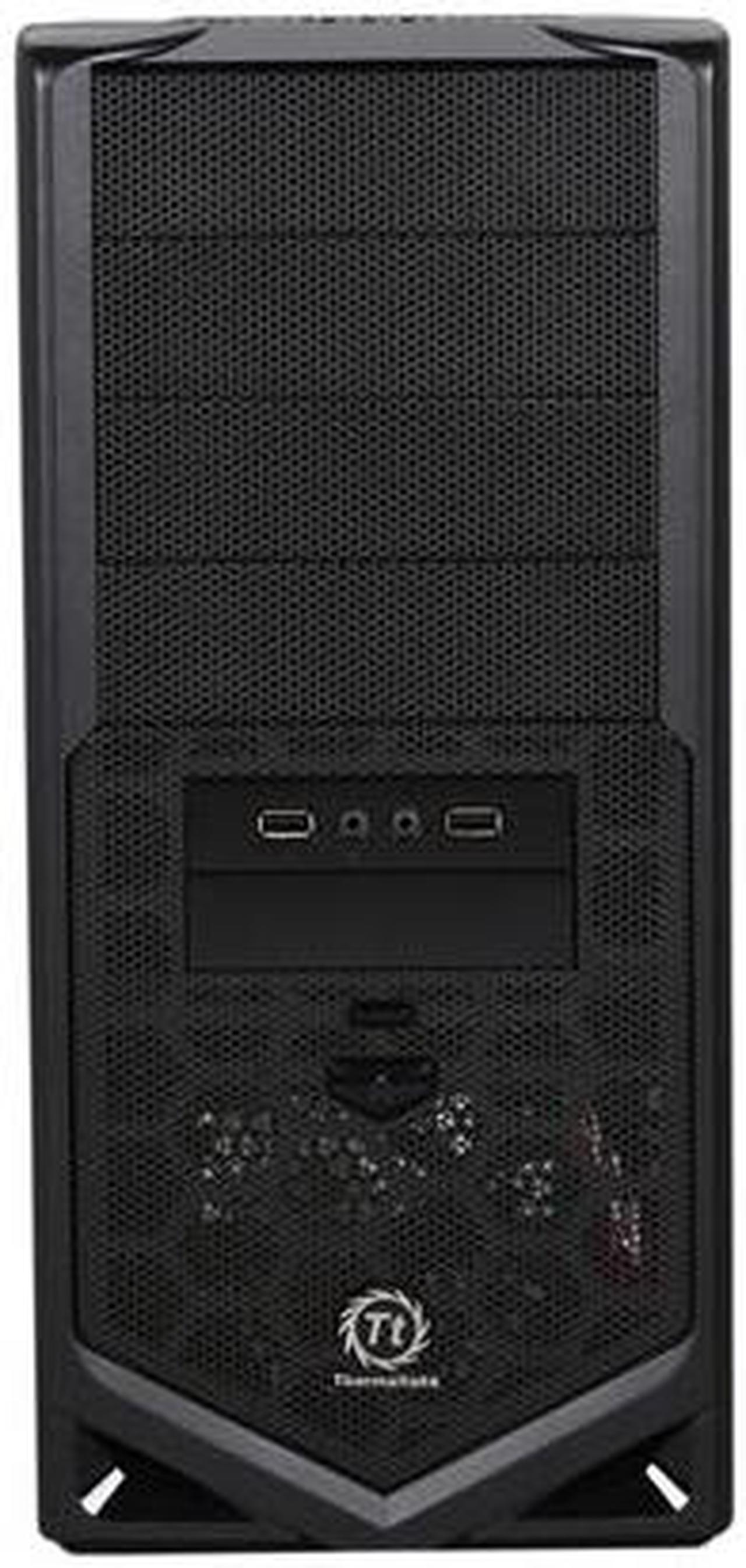 Alt view image 2 of 10 - Thermaltake V4 Black Edition Gaming Chassis Mid Tower Steel Computer Case Fully Black Powdered Interior VM30001W2Z