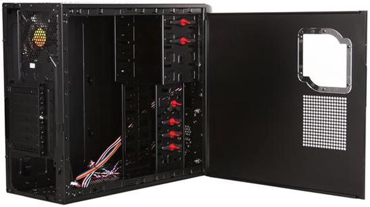 Alt view image 5 of 10 - Thermaltake V4 Black Edition Gaming Chassis Mid Tower Steel Computer Case Fully Black Powdered Interior VM30001W2Z