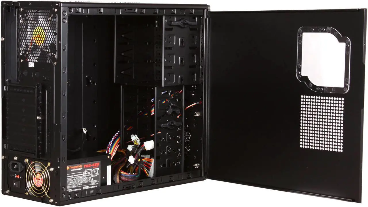 Alt view image 5 of 8 - Thermaltake VL84301W2Z V3 Black Edition with 430W  Power Supply ATX Mid Tower Computer Case
