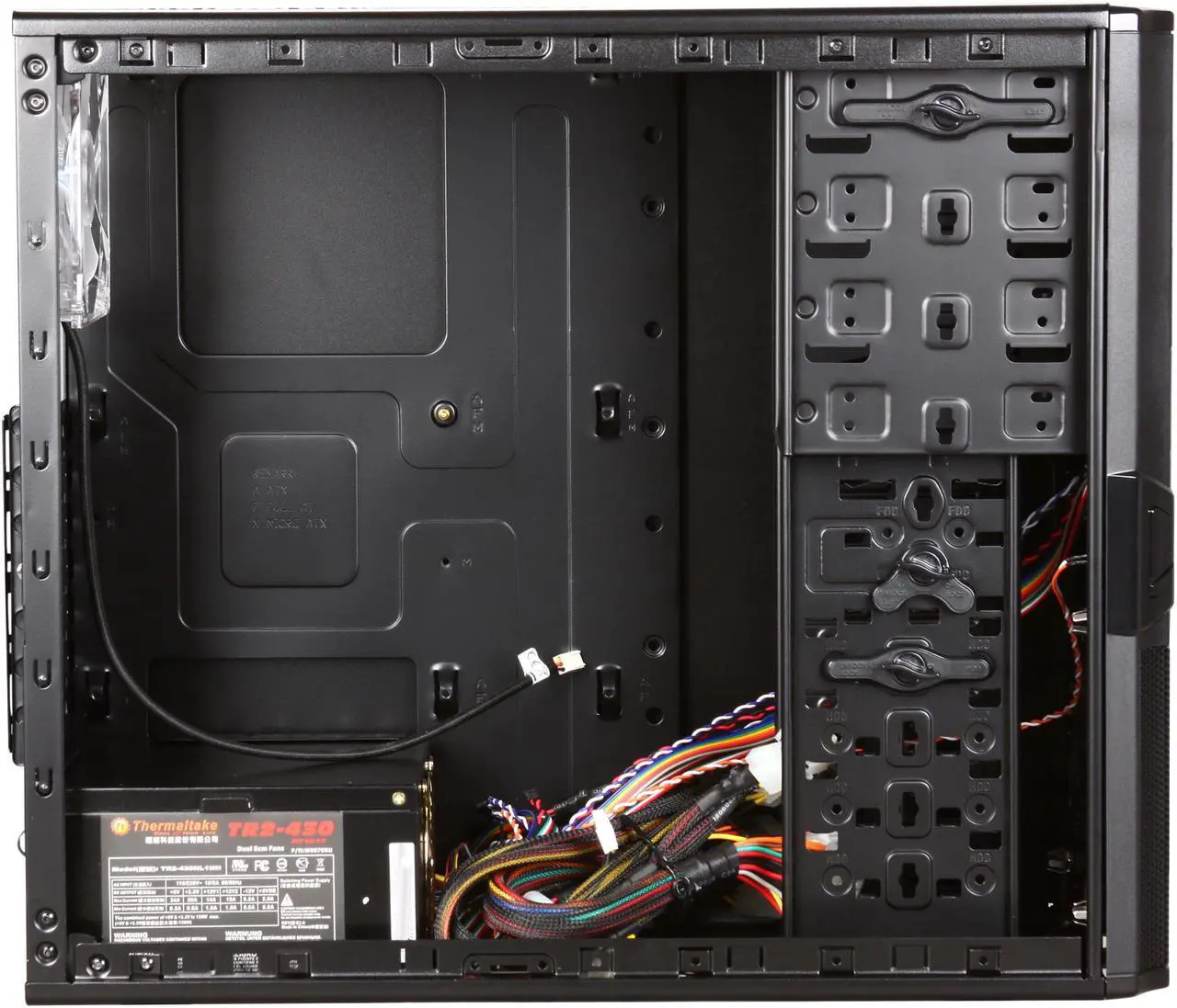 Alt view image 6 of 8 - Thermaltake VL84301W2Z V3 Black Edition with 430W  Power Supply ATX Mid Tower Computer Case