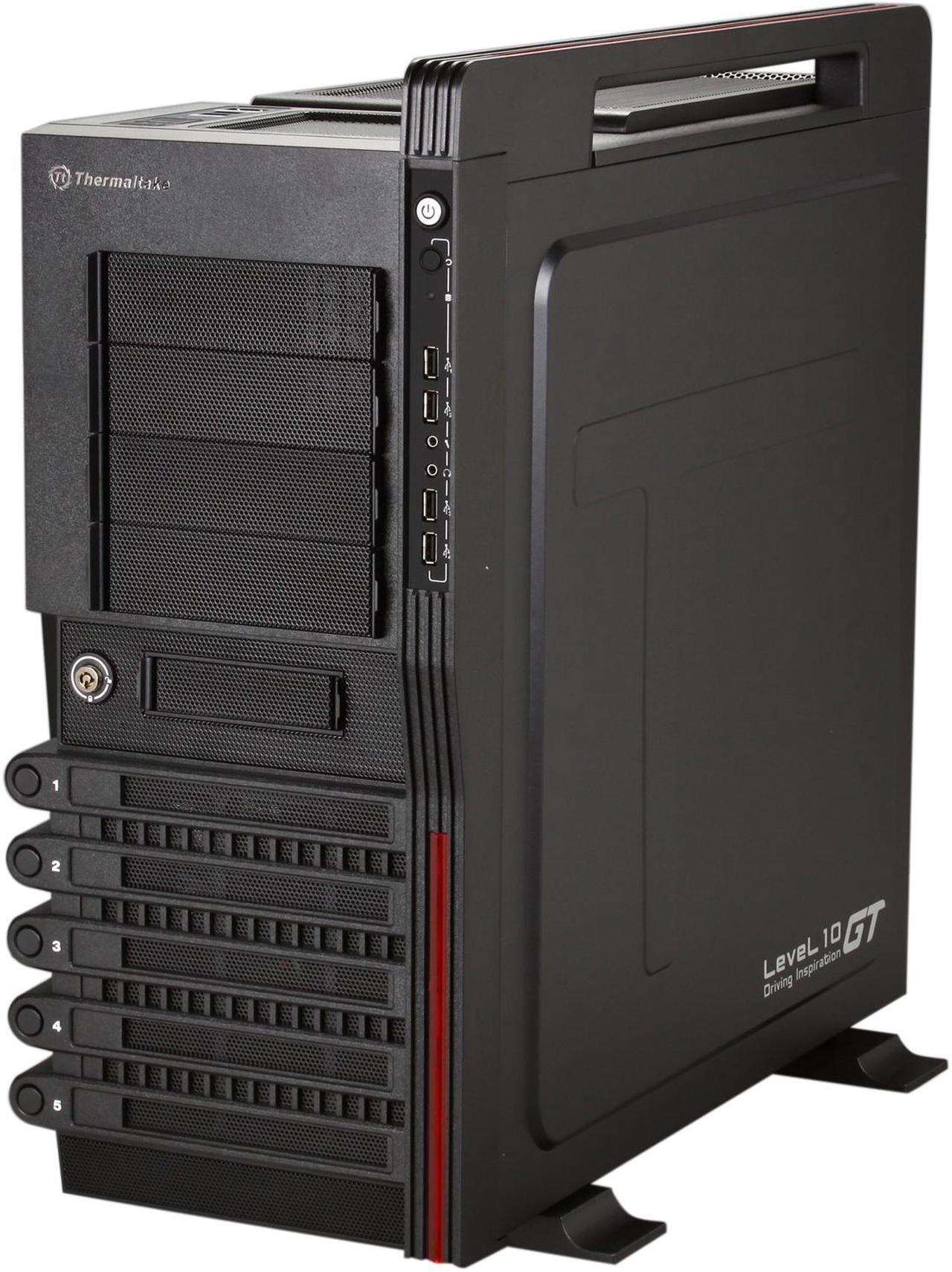 Alt view image 3 of 10 - Thermaltake Level 10 GT (VN10001W2N) Black SECC / Plastic ATX Full Tower Computer Case with Four Fans - 1 x 200mm Colorshift side fan, 1 x 200mm top fan, 1 x 200mm front fan and 1 x 140mm rear fan