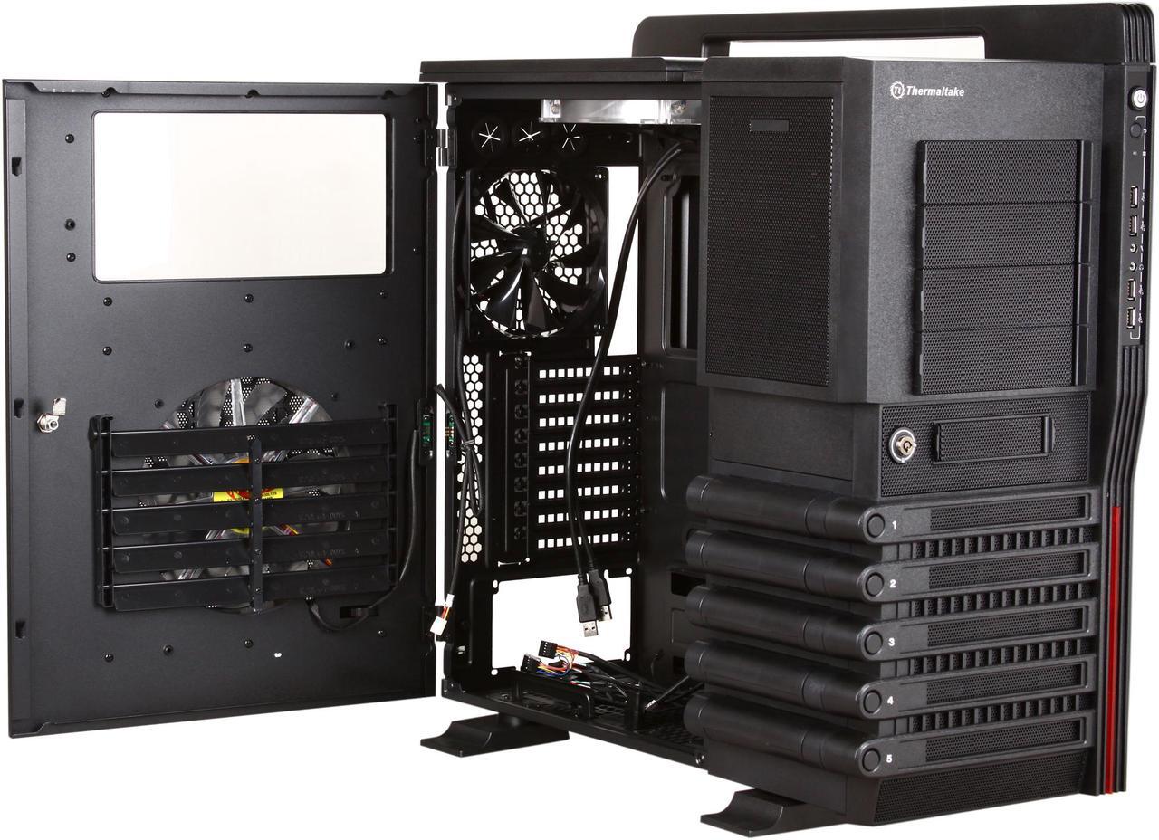 Alt view image 5 of 10 - Thermaltake Level 10 GT (VN10001W2N) Black SECC / Plastic ATX Full Tower Computer Case with Four Fans - 1 x 200mm Colorshift side fan, 1 x 200mm top fan, 1 x 200mm front fan and 1 x 140mm rear fan