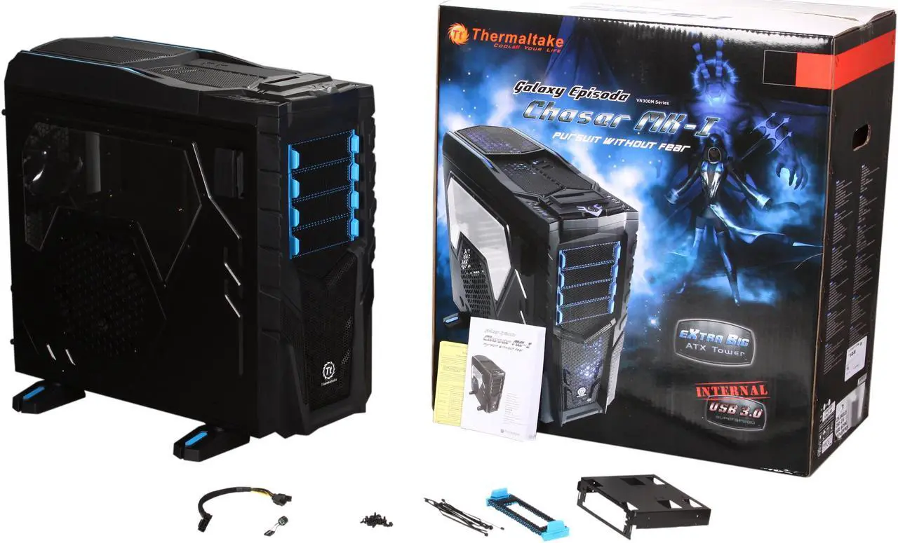 Alt view image 9 of 10 - Thermaltake Chaser Series Chaser MK-I (VN300M1W2N) Black SECC Extra Big ATX Tower Computer Case Support ATX PS2 Power Supply
