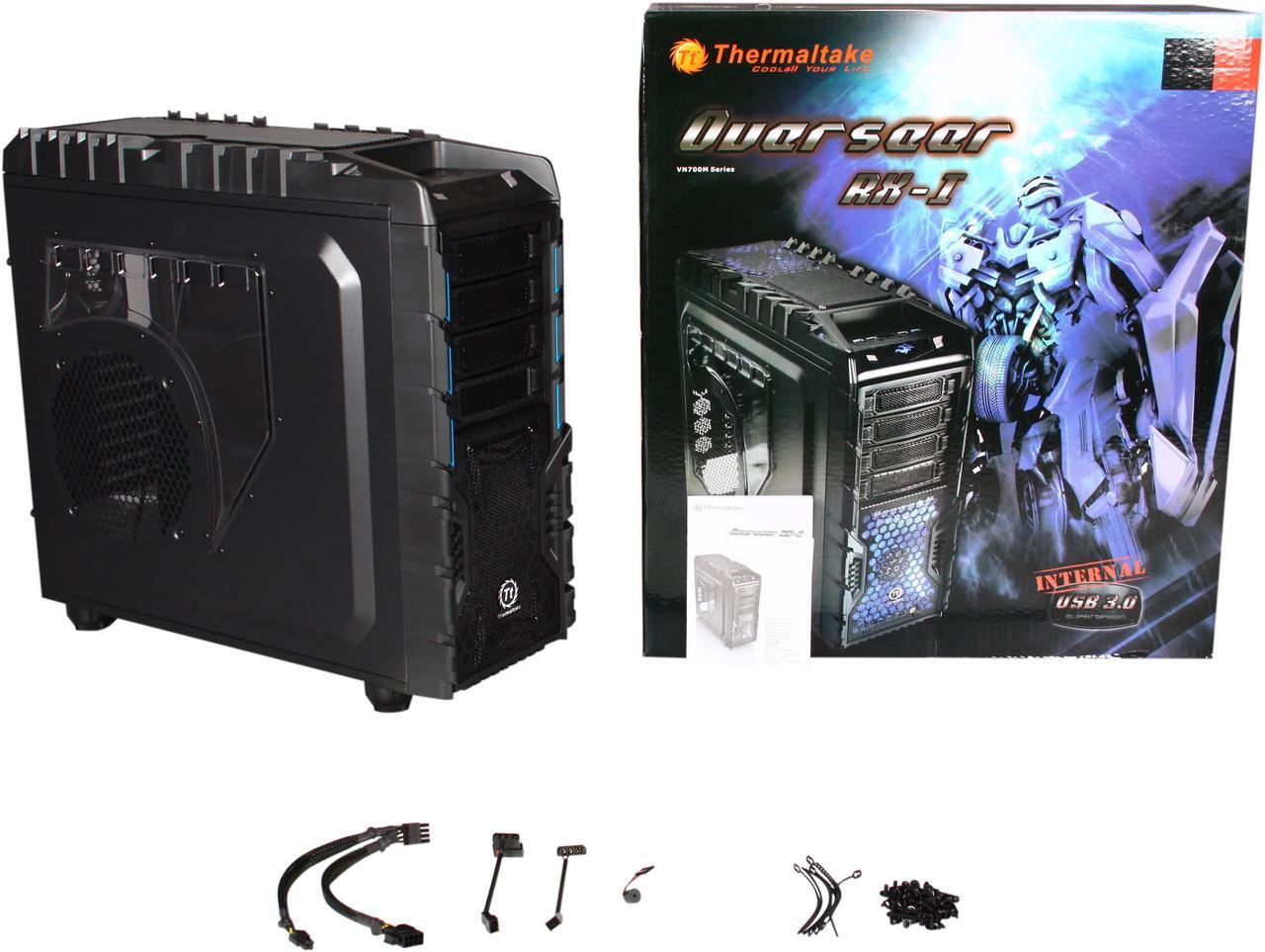Alt view image 9 of 9 - Thermaltake Overseer RX-I VN700M1W2N Black SECC ATX Full Tower Computer Case Standard PS2 PSU Power Supply