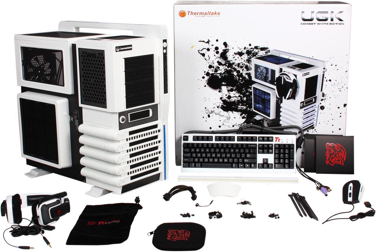 Alt view image 15 of 15 - Thermaltake Level 10 GT UGK Combat Snow Edition (VN10006W2N-B) Ultimate Gaming Kit White and Black SECC / Plastic ATX Full Tower Computer Case with Tt eSPORTS MEGA G1 Keyboard, Black Gaming Mouse and Shock Gaming Headset