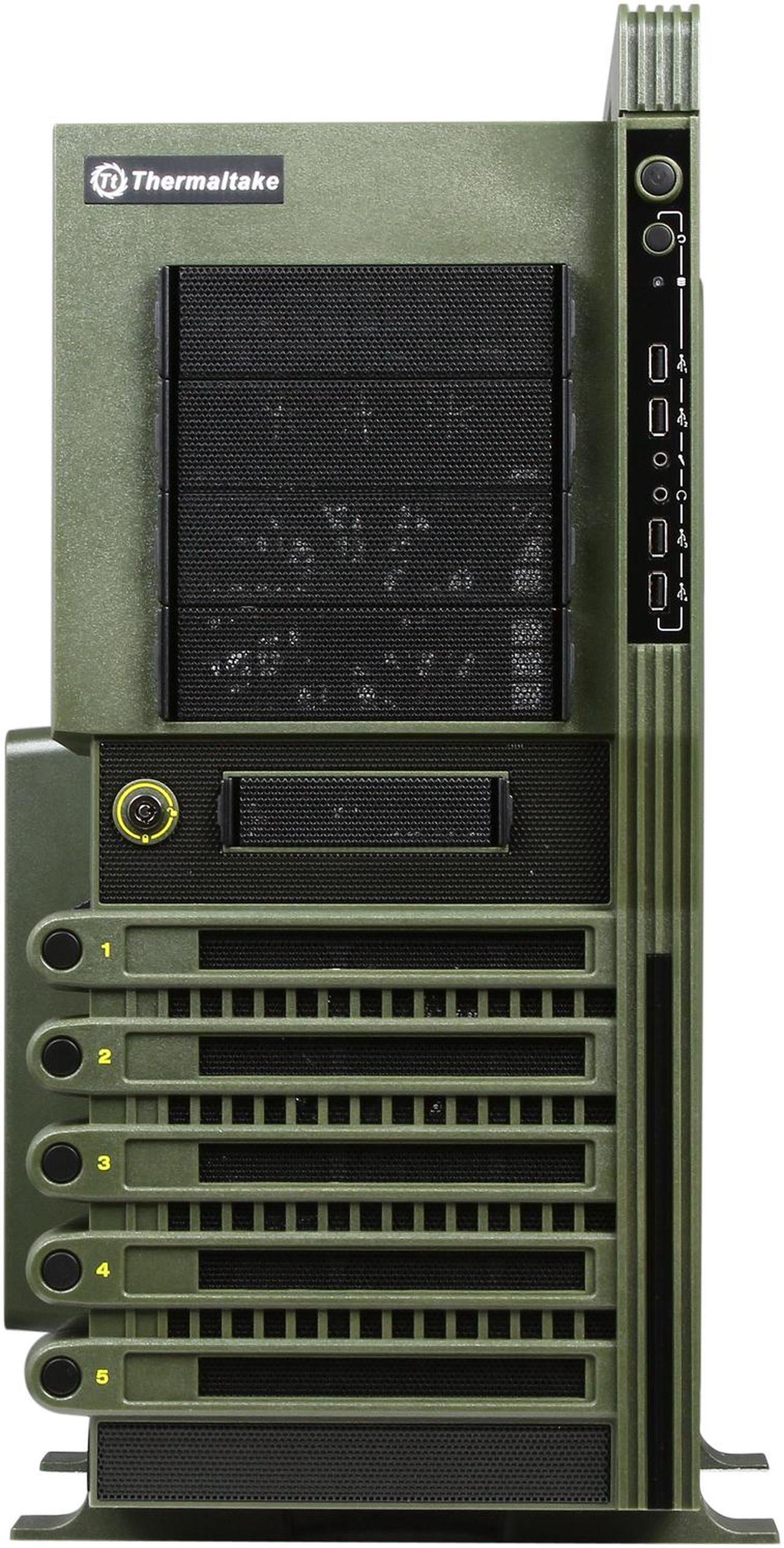 Alt view image 2 of 10 - Thermaltake Level 10 GT BATTLE EDITION VN10008W2N Green and Black SECC / Plastic ATX Full Tower Computer Case