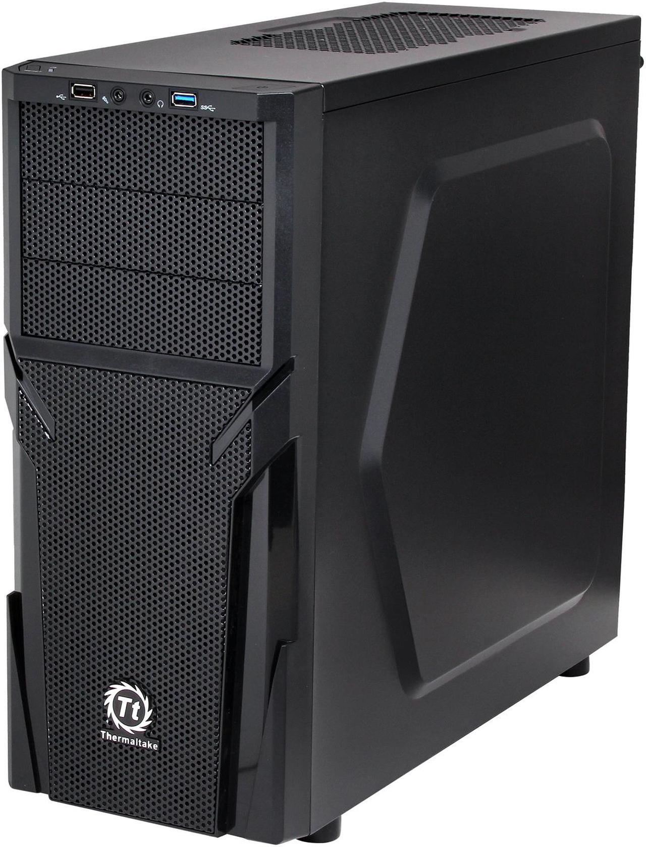 Alt view image 5 of 14 - Thermaltake Versa H21 Mid Tower Computer Case with USB 3.0 and All-Black Interior(CA-1B2-00M1NN-00)