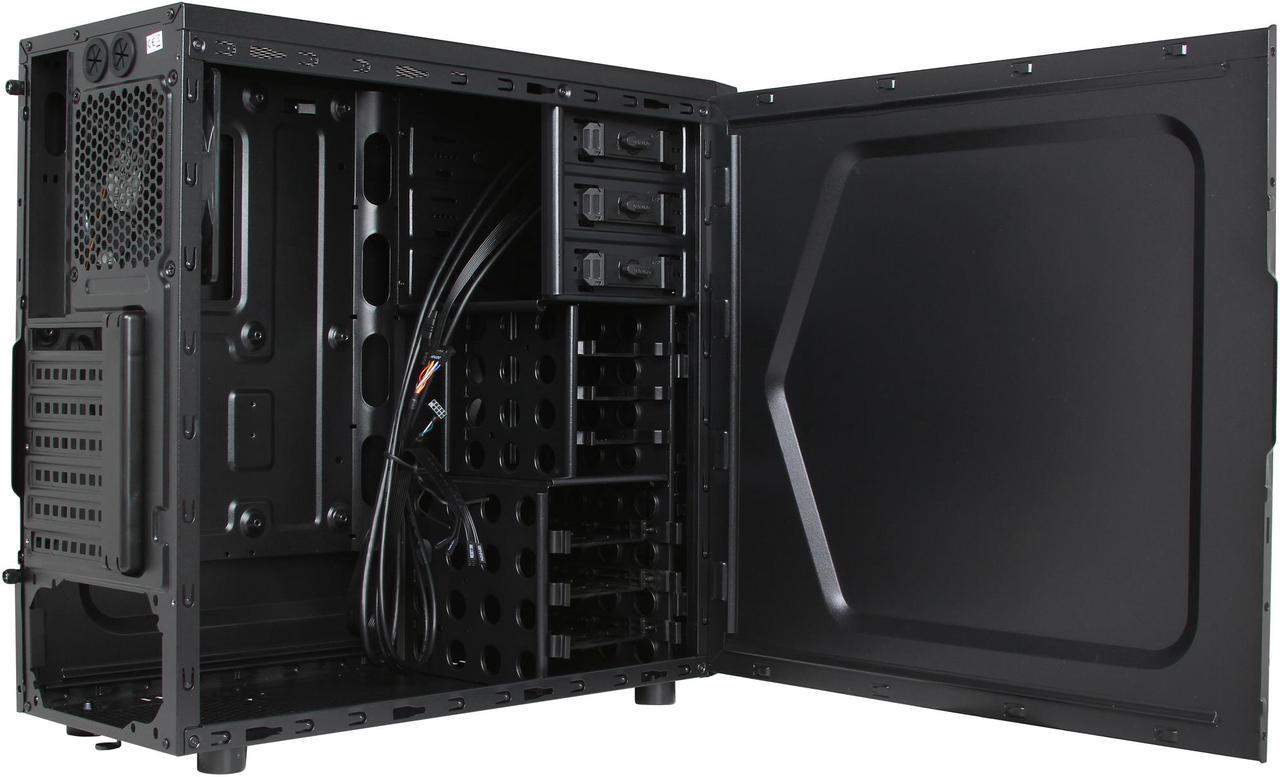 Alt view image 7 of 14 - Thermaltake Versa H21 Mid Tower Computer Case with USB 3.0 and All-Black Interior(CA-1B2-00M1NN-00)