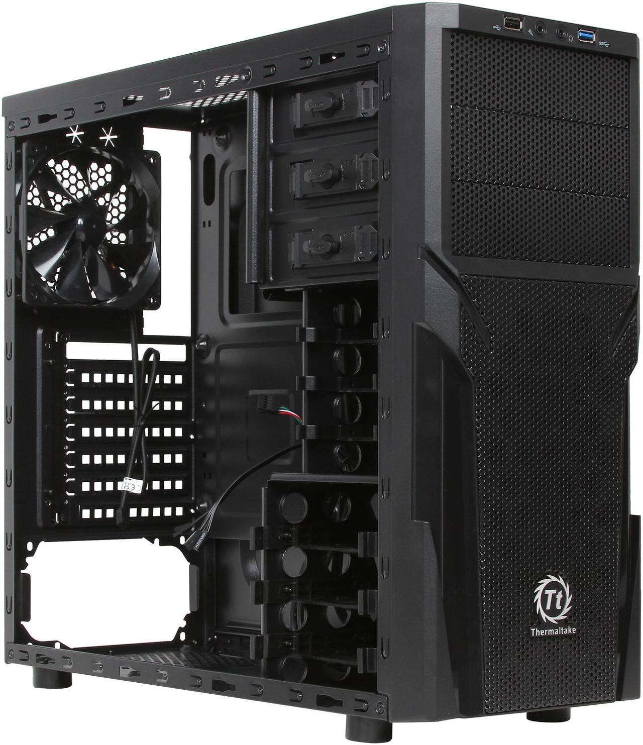 Alt view image 10 of 14 - Thermaltake Versa H21 Mid Tower Computer Case with USB 3.0 and All-Black Interior(CA-1B2-00M1NN-00)