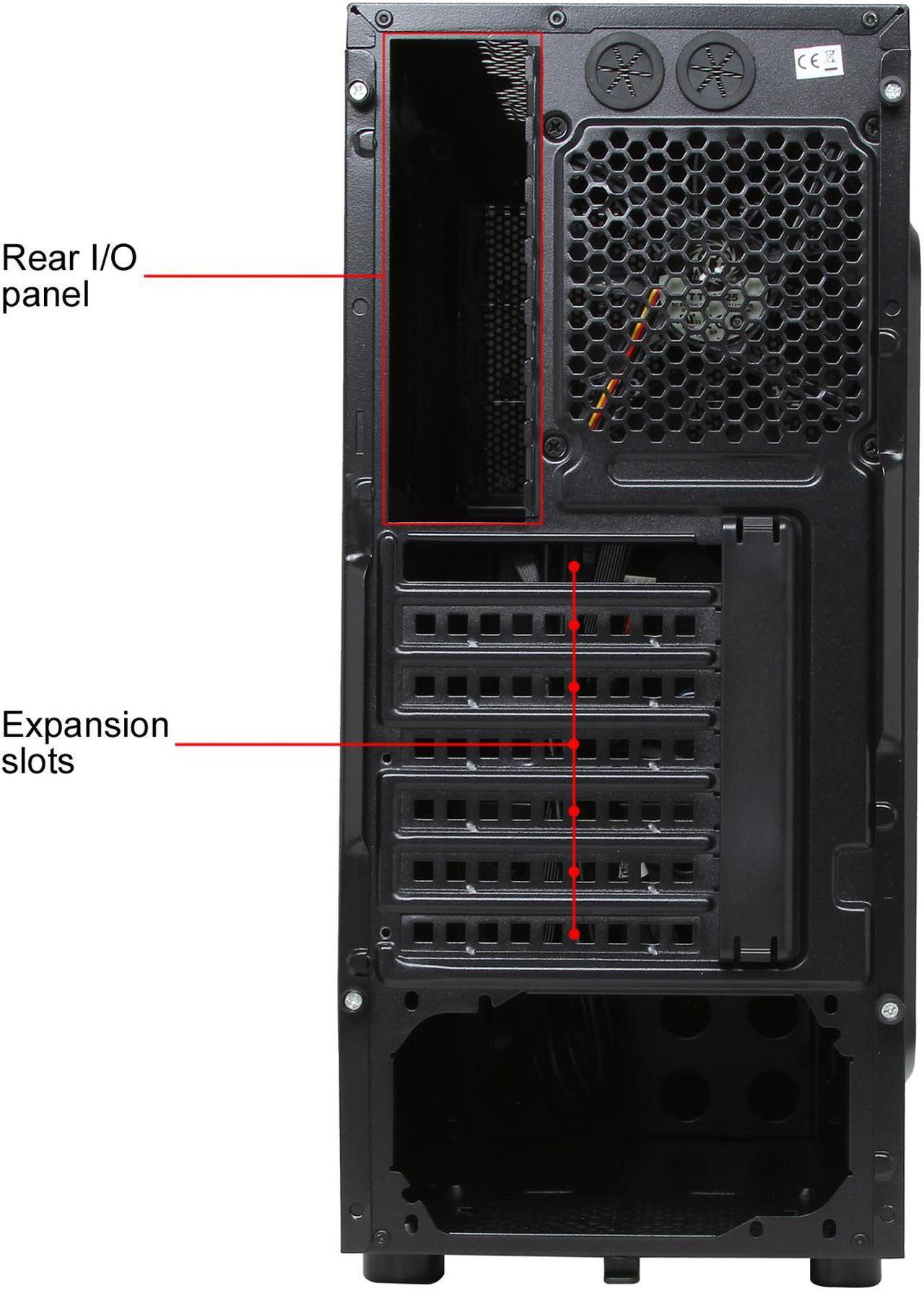Alt view image 13 of 14 - Thermaltake Versa H21 Mid Tower Computer Case with USB 3.0 and All-Black Interior(CA-1B2-00M1NN-00)