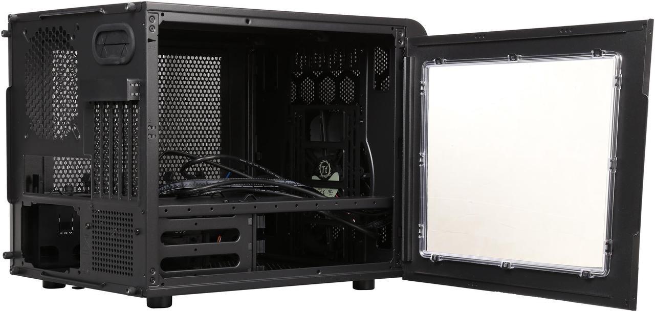 Alt view image 6 of 15 - Thermaltake Core V21 Black Extreme Micro ATX Cube Chassis CA-1D5-00S1WN-00