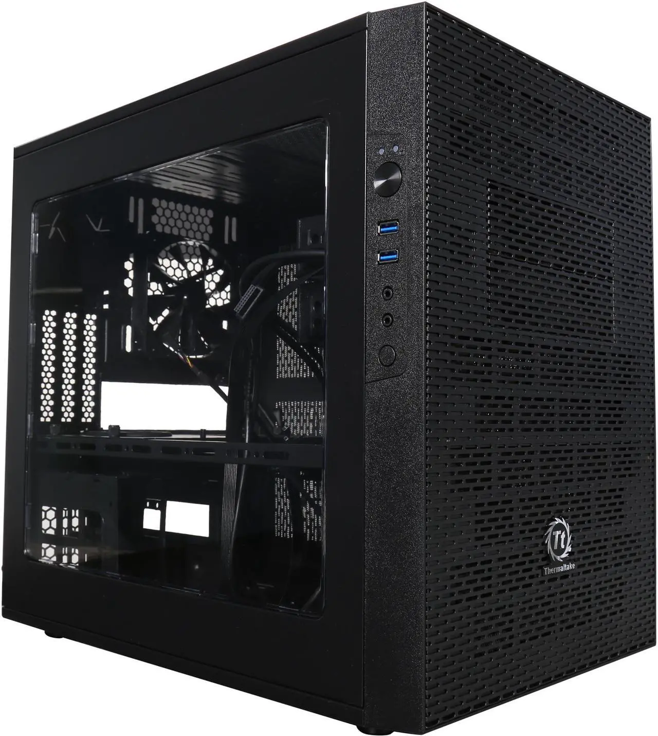 Main image of Thermaltake Core X1 Black Mini ITX Stackable Tt LCS Certified Cube Chassis CA-1D6-00S1WN-00