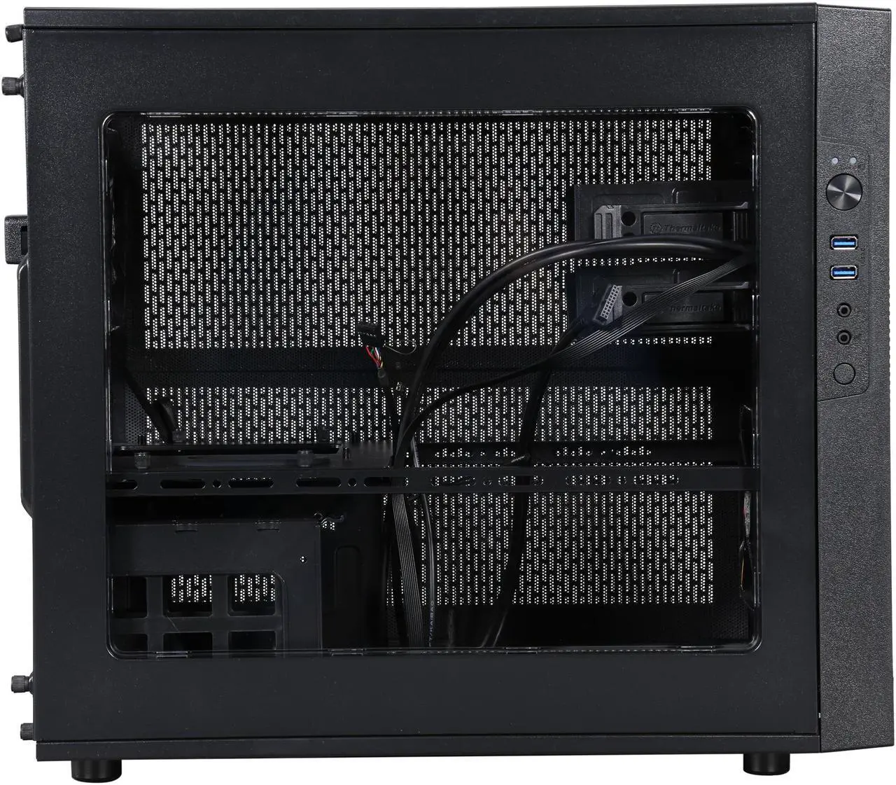 Alt view image 5 of 9 - Thermaltake Core X1 Black Mini ITX Stackable Tt LCS Certified Cube Chassis CA-1D6-00S1WN-00