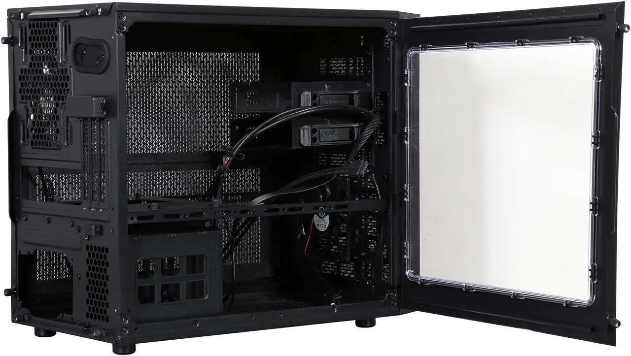 Alt view image 7 of 9 - Thermaltake Core X1 Black Mini ITX Stackable Tt LCS Certified Cube Chassis CA-1D6-00S1WN-00