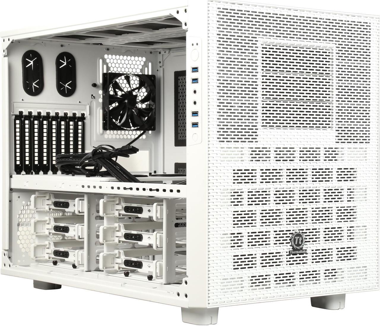 Alt view image 8 of 9 - Thermaltake Core X9 Snow Edition E-ATX Stackable Tt LCS Certified Cube Chassis CA-1D8-00F6WN-00