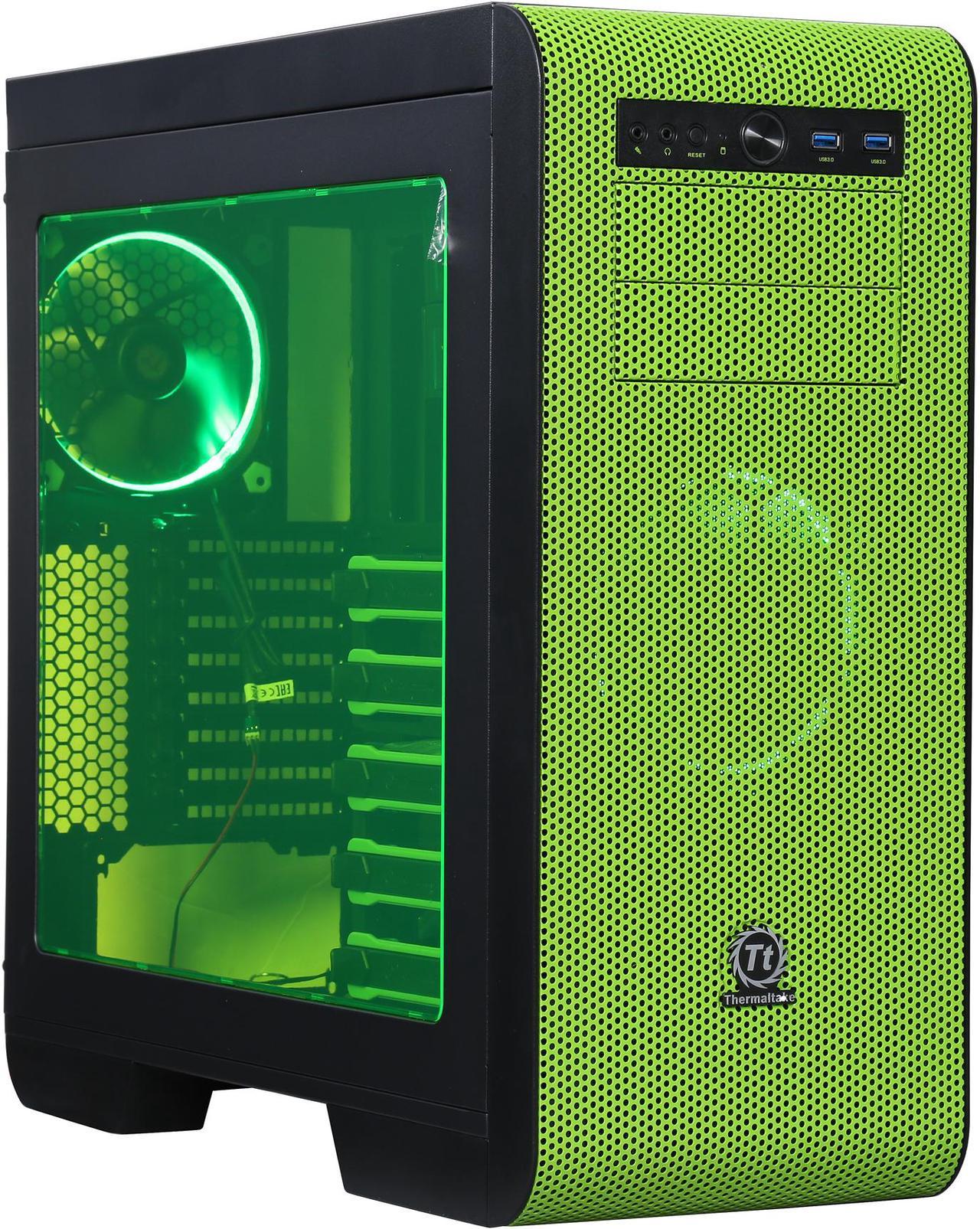 Thermaltake Core V51 Riing Edition Black/Green ATX Gaming Mid Tower Computer Case CA-1C6-00M8WN-00