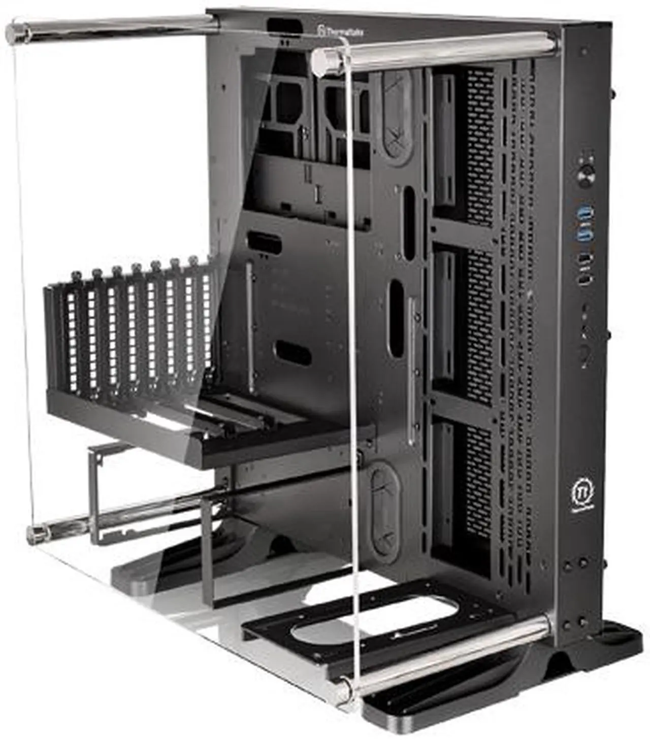 Alt view image 3 of 10 - Thermaltake Core P3 SE Black ATX Open Frame Panoramic Viewing Tt LCS Certified Gaming Computer Case w/o Riser Cable CA-1G4-00M1WN-02