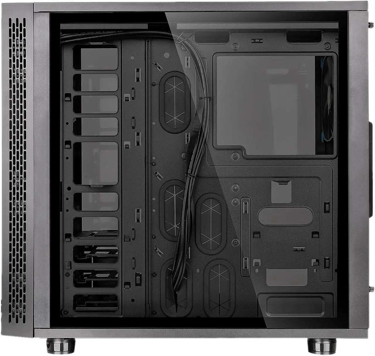 Alt view image 3 of 19 - Thermaltake View 31 Dual Tempered Glass ATX Tt LCS Certified Black Gaming Mid Tower Computer Case CA-1H8-00M1WN-00