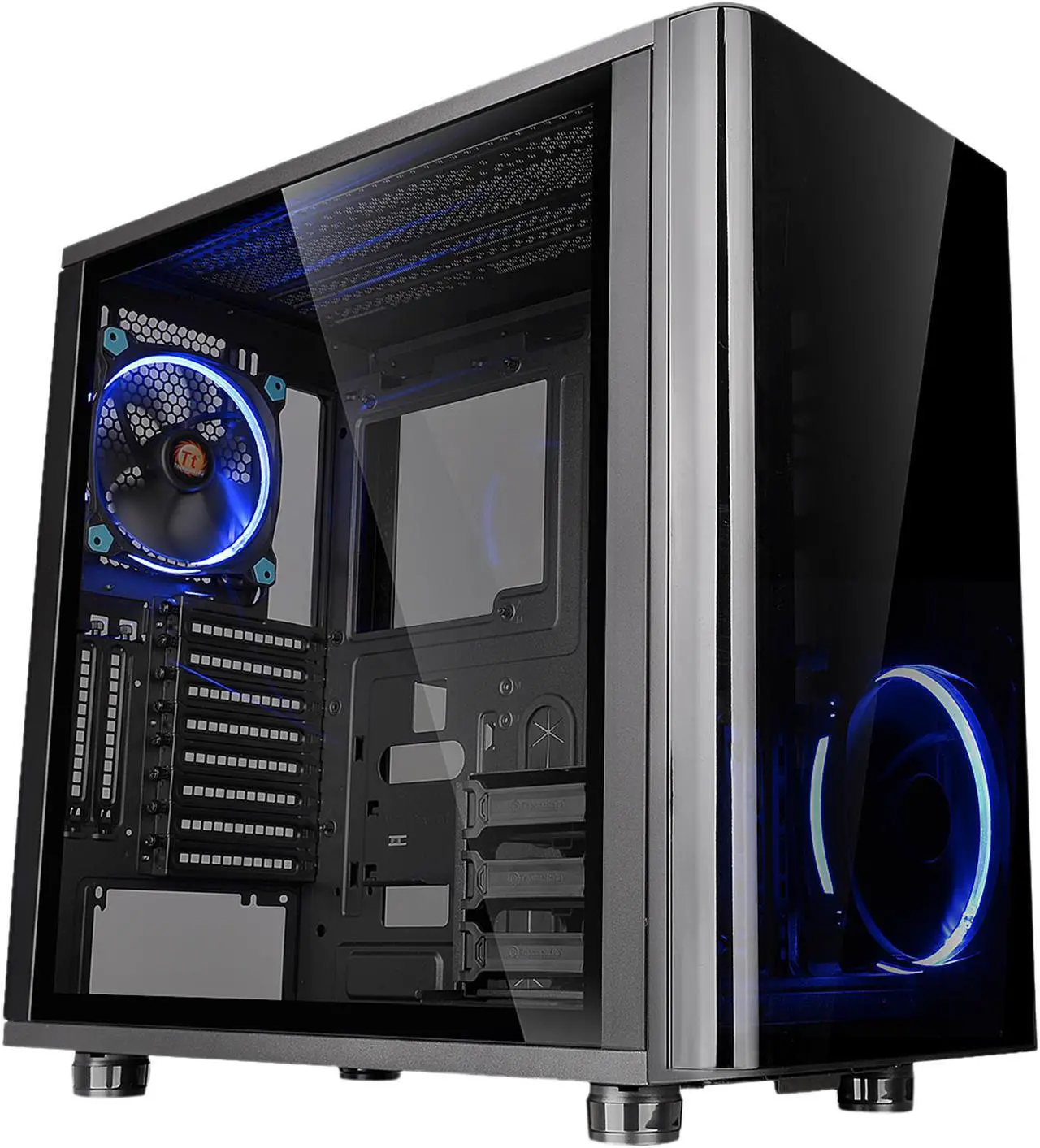Main image of Thermaltake View 31 Dual Tempered Glass ATX Tt LCS Certified Black Gaming Mid Tower Computer Case CA-1H8-00M1WN-00