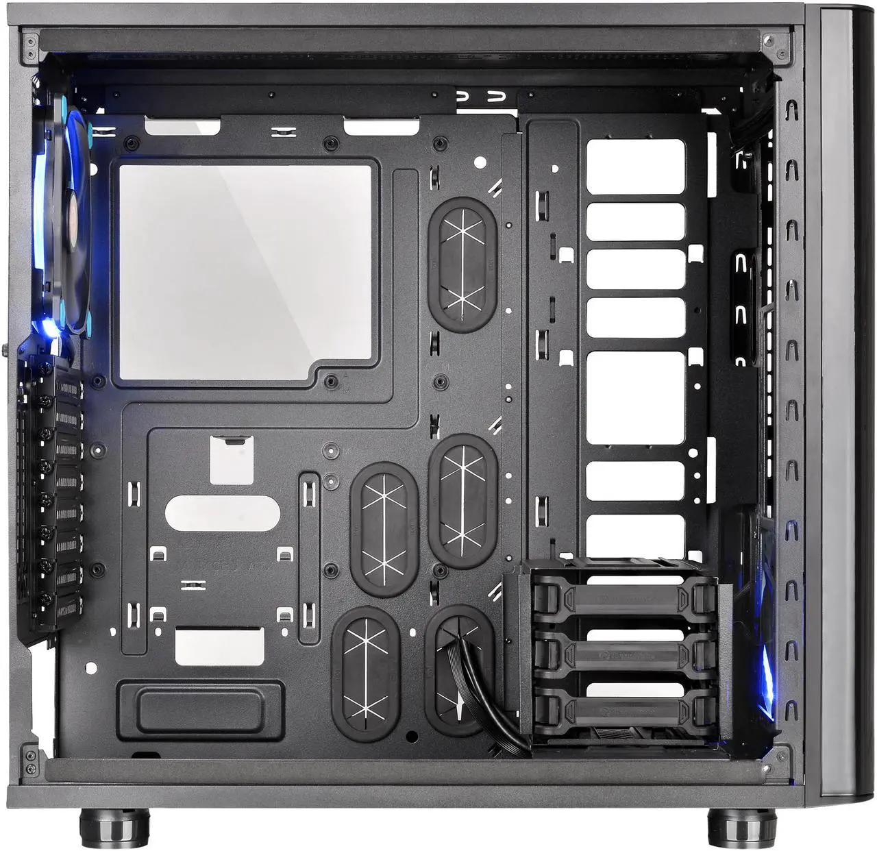 Alt view image 5 of 19 - Thermaltake View 31 Dual Tempered Glass ATX Tt LCS Certified Black Gaming Mid Tower Computer Case CA-1H8-00M1WN-00