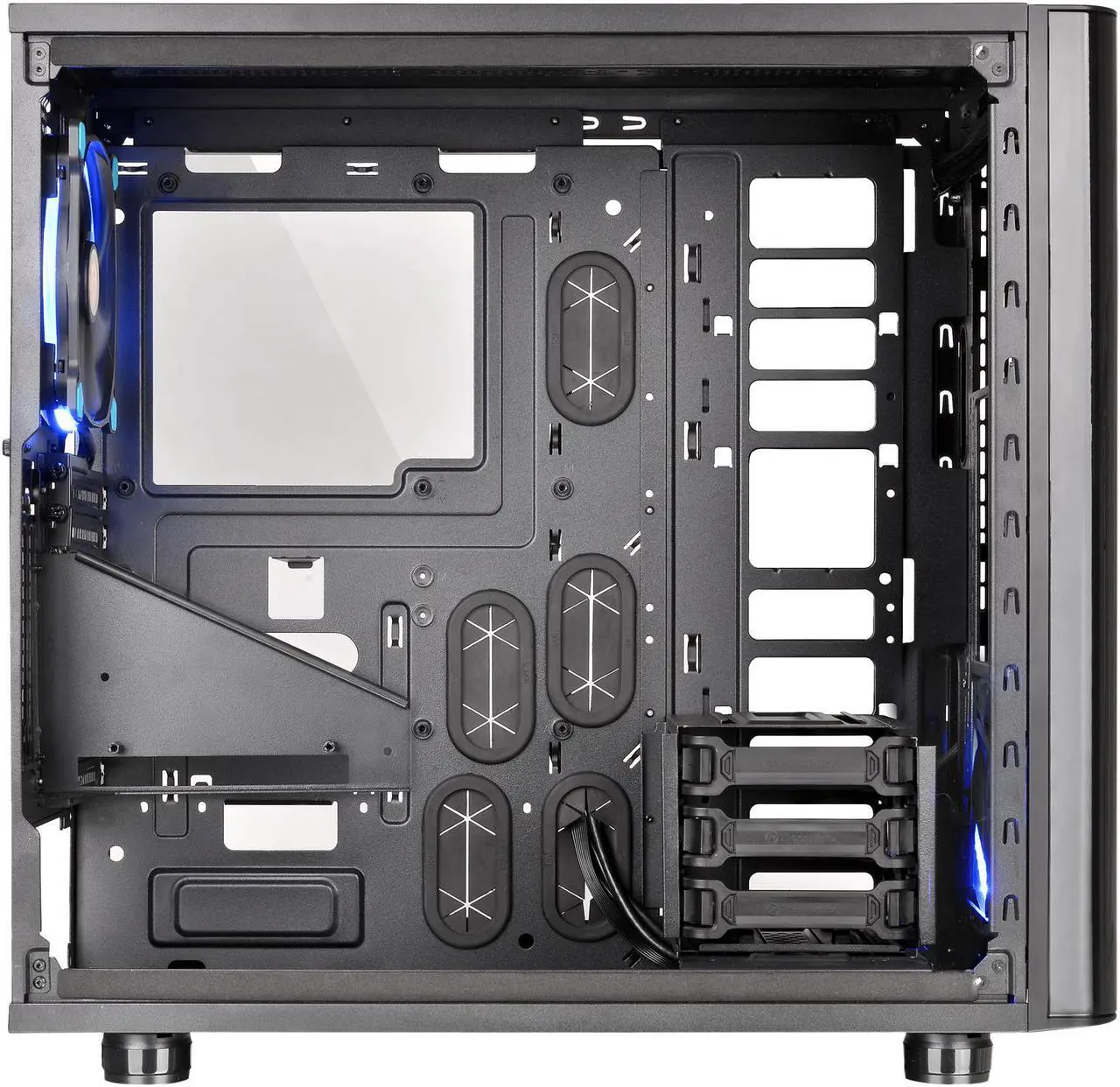 Alt view image 6 of 19 - Thermaltake View 31 Dual Tempered Glass ATX Tt LCS Certified Black Gaming Mid Tower Computer Case CA-1H8-00M1WN-00