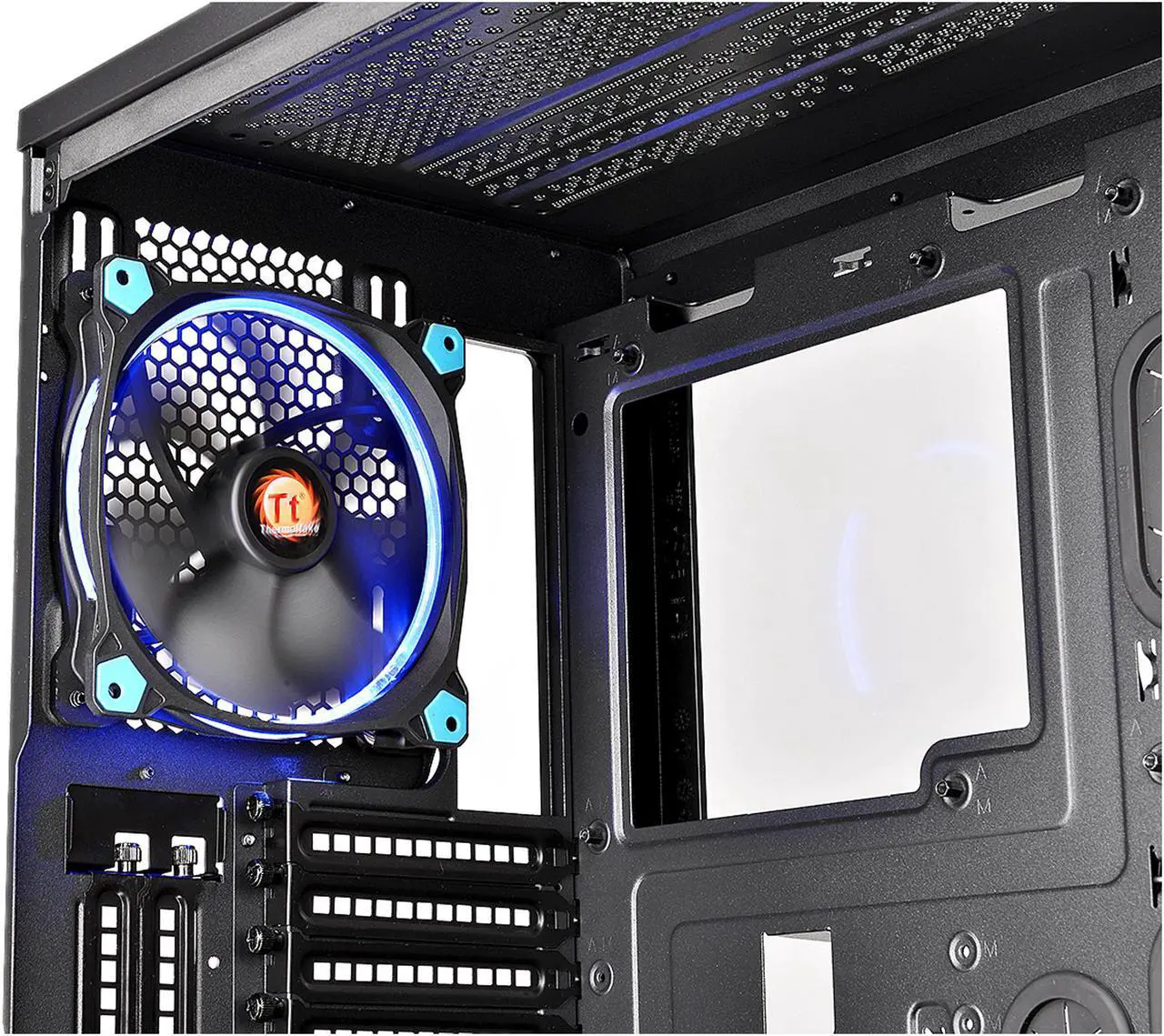 Alt view image 11 of 19 - Thermaltake View 31 Dual Tempered Glass ATX Tt LCS Certified Black Gaming Mid Tower Computer Case CA-1H8-00M1WN-00