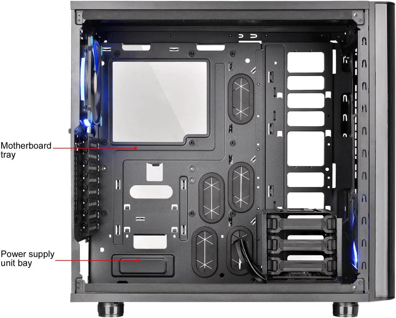 Alt view image 16 of 19 - Thermaltake View 31 Dual Tempered Glass ATX Tt LCS Certified Black Gaming Mid Tower Computer Case CA-1H8-00M1WN-00