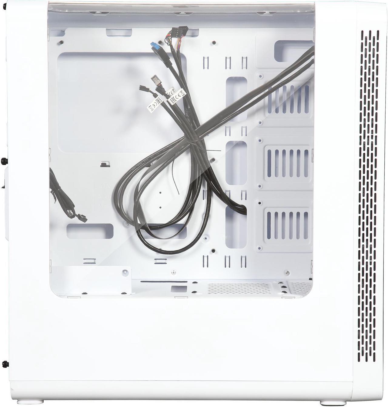 Alt view image 5 of 9 - Thermaltake View 27 Snow ATX Gull Wing Window Tt LCS Certified Gaming Mid Tower Computer Case with 4 x 120mm White Riing Fan CA-1G7-00M6WN-WT