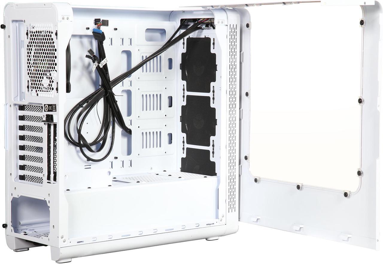 Alt view image 6 of 9 - Thermaltake View 27 Snow ATX Gull Wing Window Tt LCS Certified Gaming Mid Tower Computer Case with 4 x 120mm White Riing Fan CA-1G7-00M6WN-WT