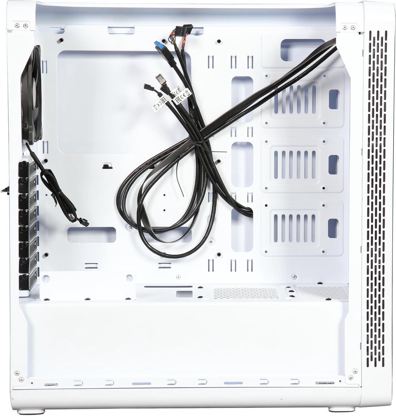 Alt view image 7 of 9 - Thermaltake View 27 Snow ATX Gull Wing Window Tt LCS Certified Gaming Mid Tower Computer Case with 4 x 120mm White Riing Fan CA-1G7-00M6WN-WT