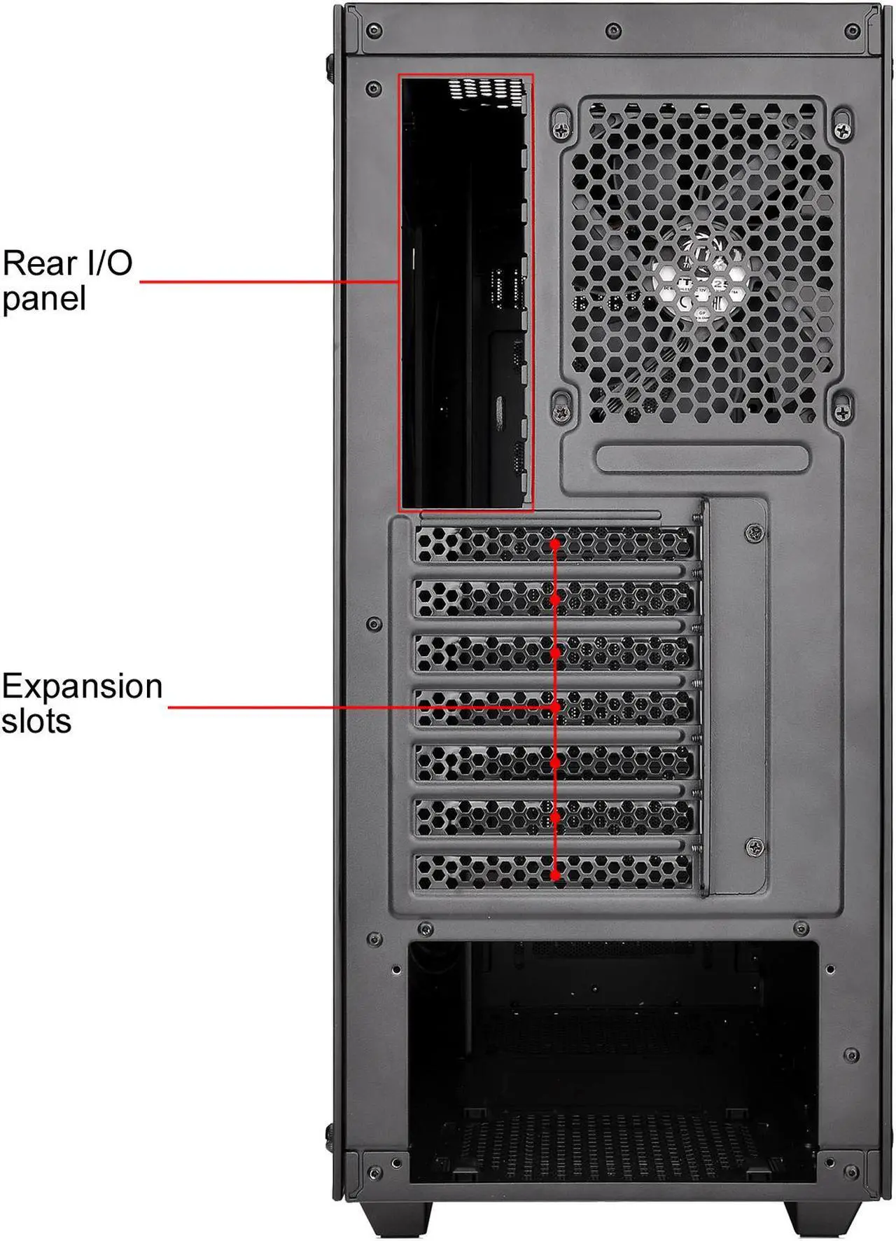 Alt view image 8 of 8 - Thermaltake Core G21 Dual 4mm Tempered Two-Toned Glass Power Cover ATX Black Gaming Computer Case CA-1I4-00M1WN-00