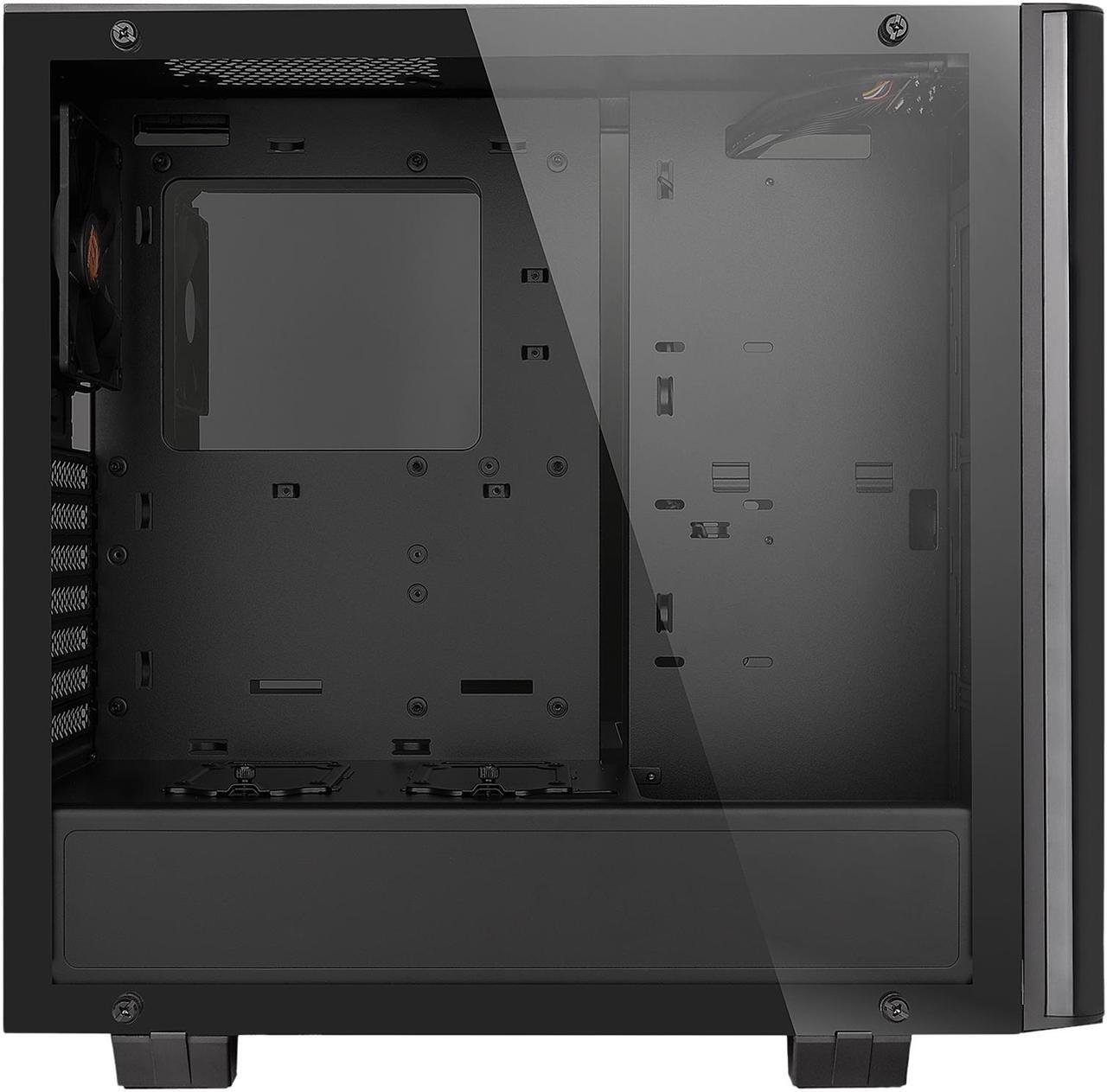 Alt view image 7 of 9 - Thermaltake View 21 Dual Tempered Glass ATX Tt LCS Certified Black Gaming Mid Tower Computer Case CA-1I3-00M1WN-00