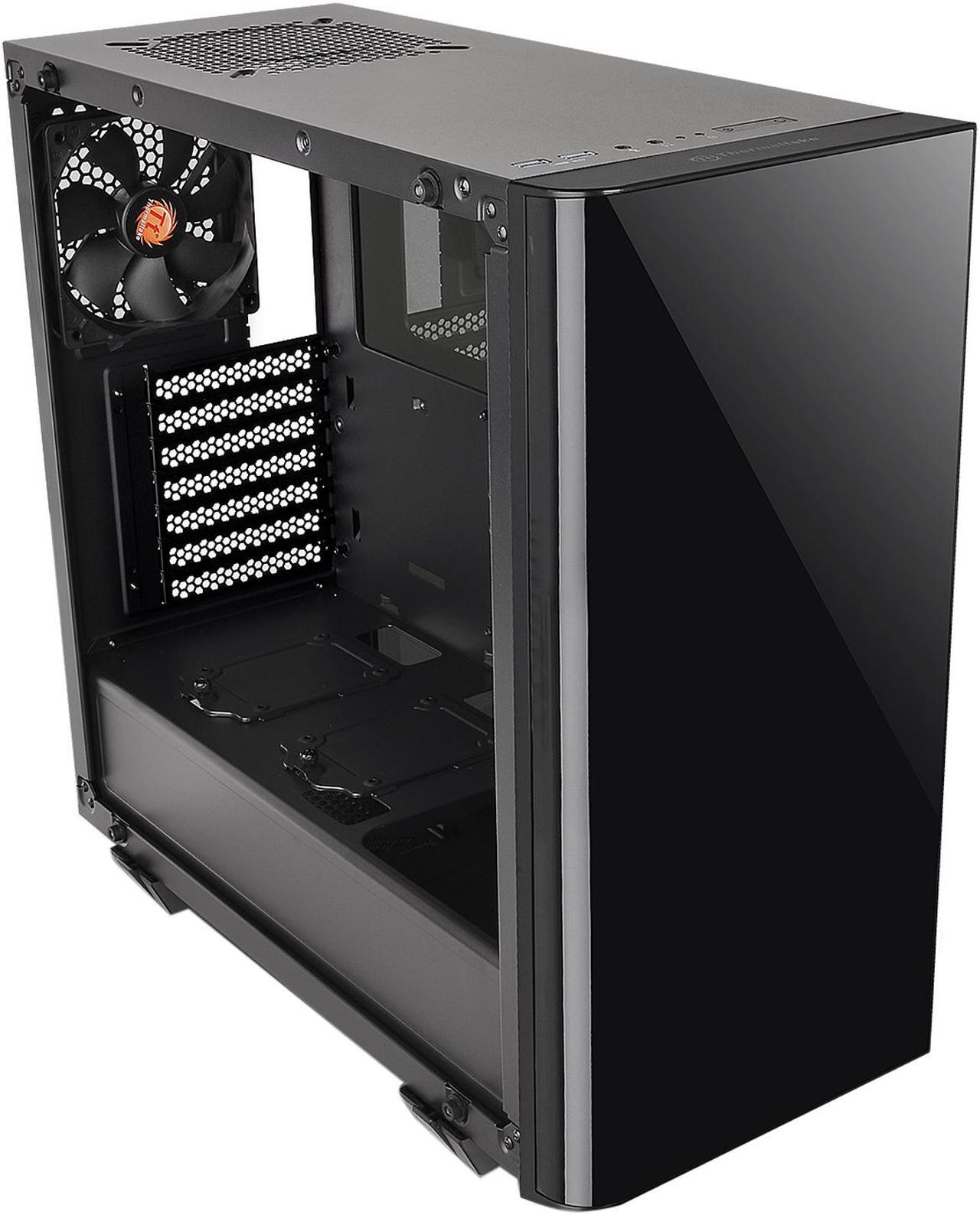 Alt view image 2 of 9 - Thermaltake View 21 Dual Tempered Glass ATX Tt LCS Certified Black Gaming Mid Tower Computer Case CA-1I3-00M1WN-00