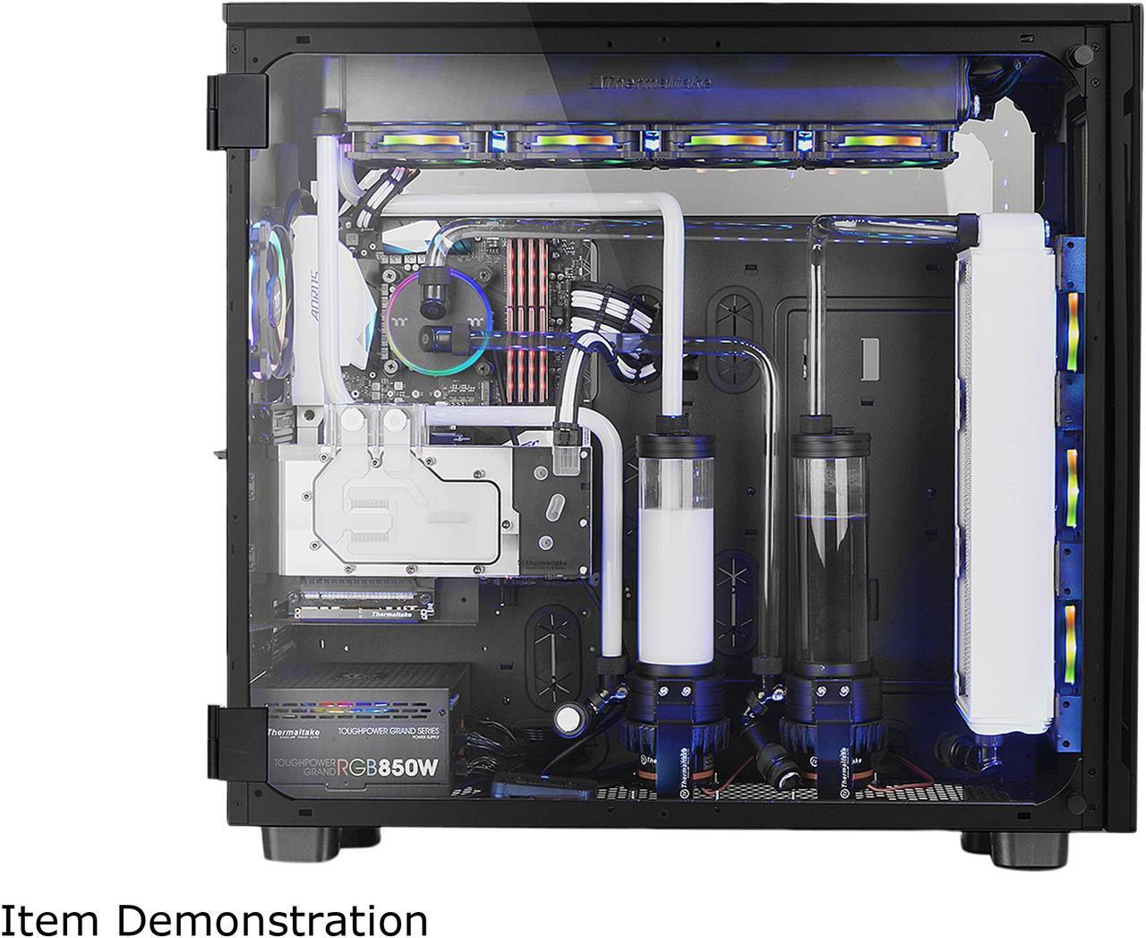 Alt view image 6 of 19 - Thermaltake View 91 RGB PLUS Tempered Glass XL-ATX Vertical GPU Modular Black Gaming Super Tower Computer Case CA-1I9-00F1WN-00