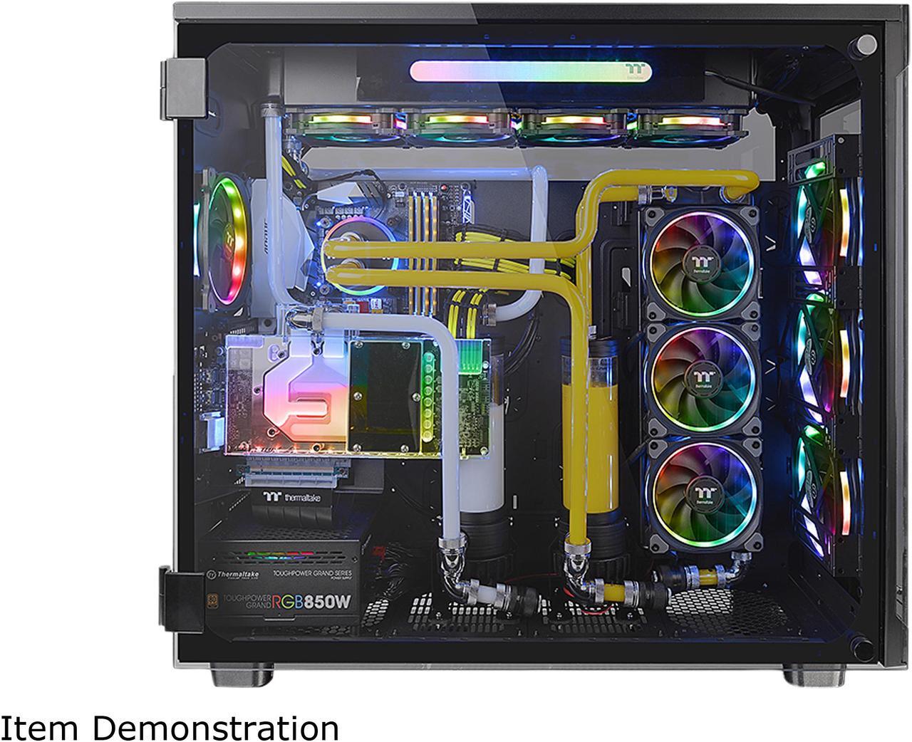 Alt view image 5 of 19 - Thermaltake View 91 RGB PLUS Tempered Glass XL-ATX Vertical GPU Modular Black Gaming Super Tower Computer Case CA-1I9-00F1WN-00