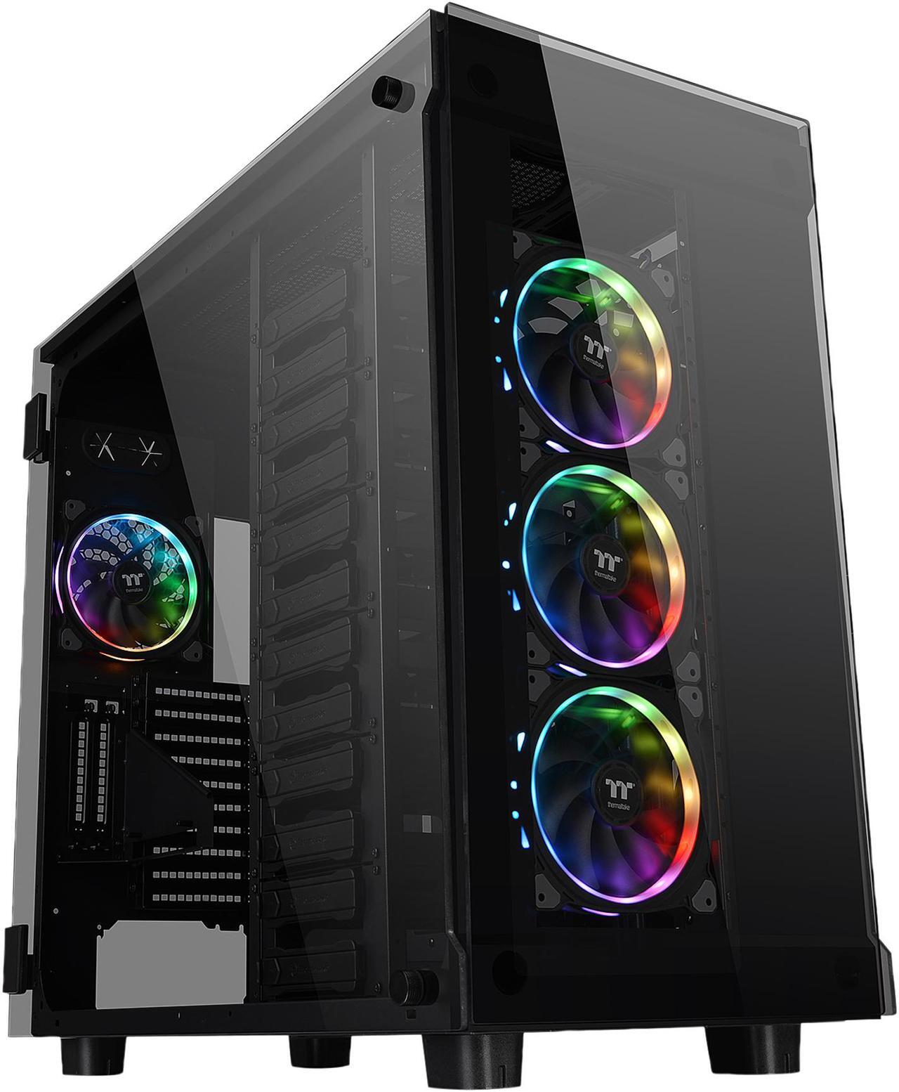 Main image of Thermaltake View 91 RGB PLUS Tempered Glass XL-ATX Vertical GPU Modular Black Gaming Super Tower Computer Case CA-1I9-00F1WN-00