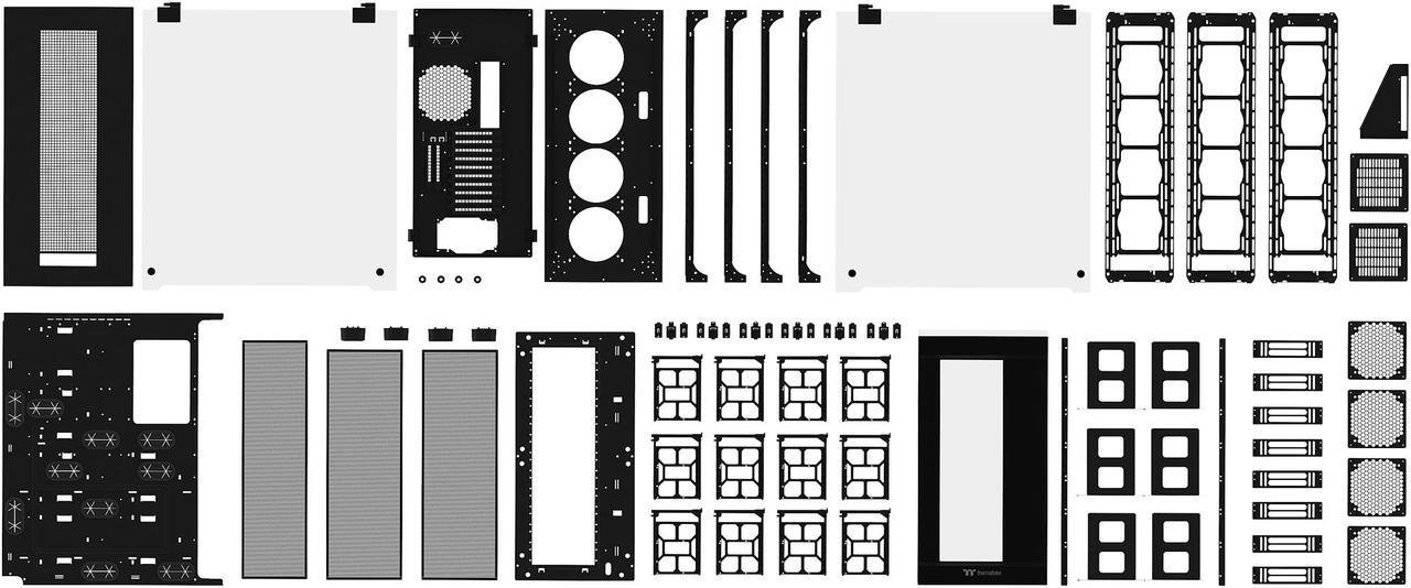 Alt view image 17 of 19 - Thermaltake View 91 RGB PLUS Tempered Glass XL-ATX Vertical GPU Modular Black Gaming Super Tower Computer Case CA-1I9-00F1WN-00