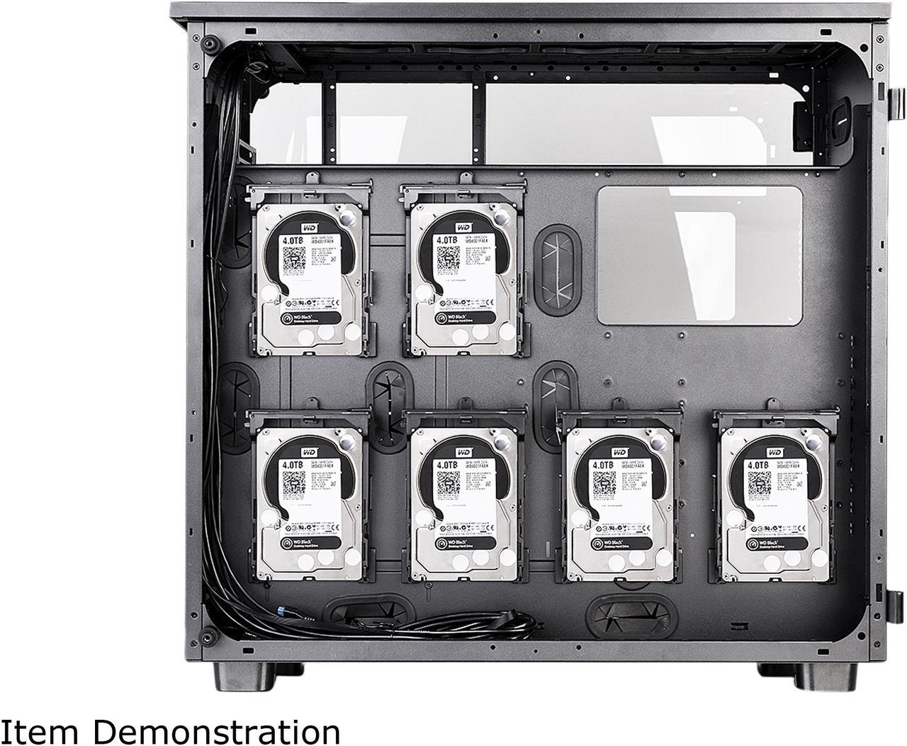 Alt view image 8 of 19 - Thermaltake View 91 RGB PLUS Tempered Glass XL-ATX Vertical GPU Modular Black Gaming Super Tower Computer Case CA-1I9-00F1WN-00