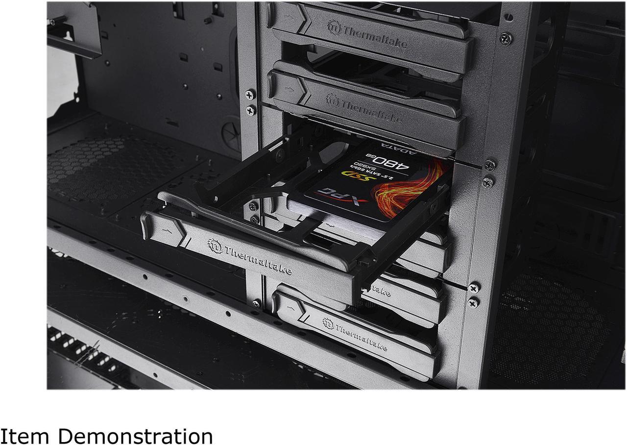 Alt view image 15 of 19 - Thermaltake View 91 RGB PLUS Tempered Glass XL-ATX Vertical GPU Modular Black Gaming Super Tower Computer Case CA-1I9-00F1WN-00
