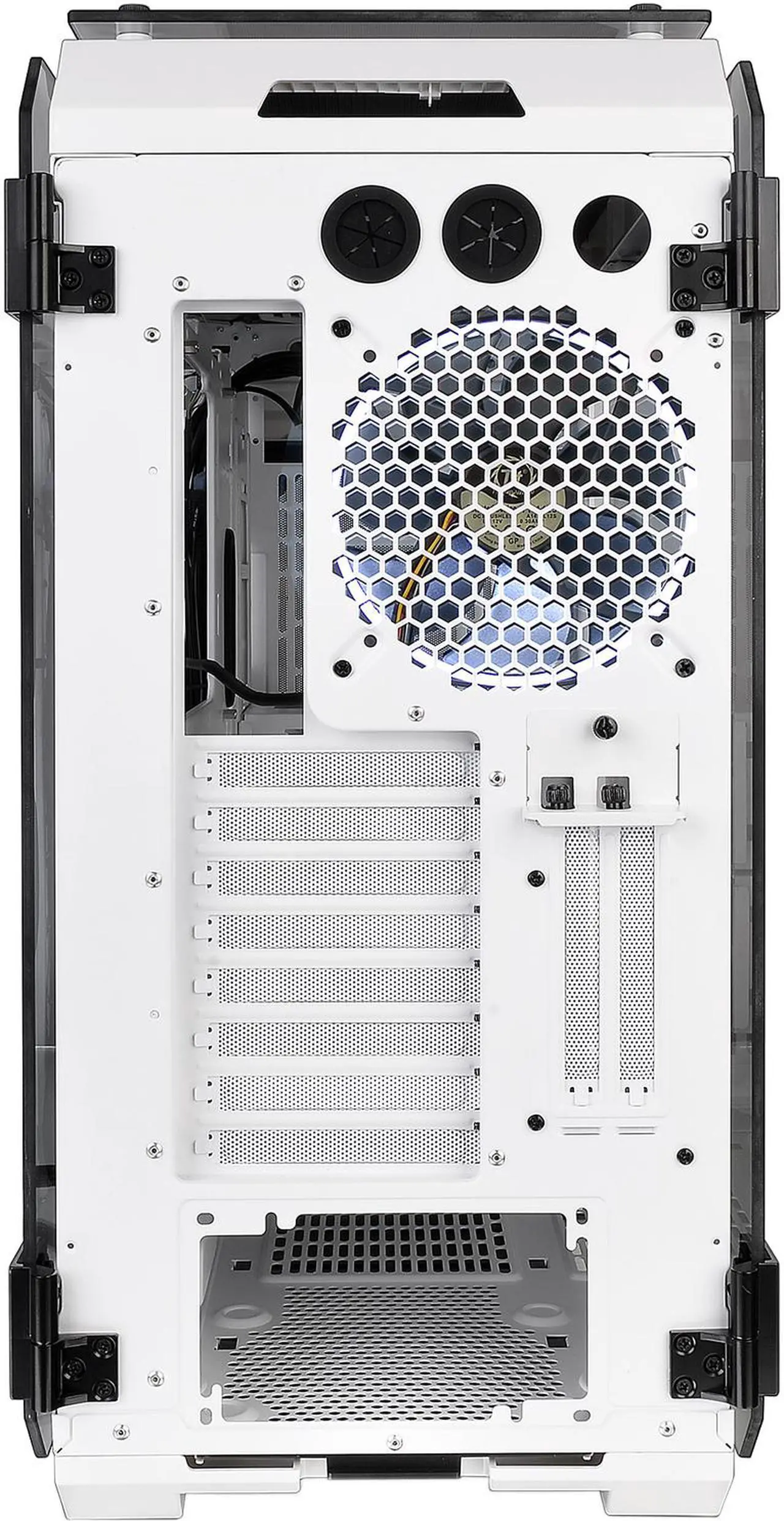 Alt view image 12 of 15 - Thermaltake View 71 Tempered Glass Snow Edition 4-Sided Tempered Glass E-ATX Vertical GPU Modular Gaming Full Tower Computer Case CA-1I7-00F6WN-00