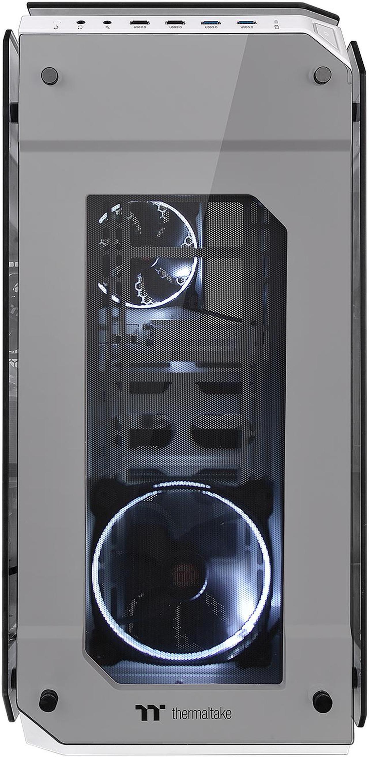 Alt view image 2 of 15 - Thermaltake View 71 Tempered Glass Snow Edition 4-Sided Tempered Glass E-ATX Vertical GPU Modular Gaming Full Tower Computer Case CA-1I7-00F6WN-00
