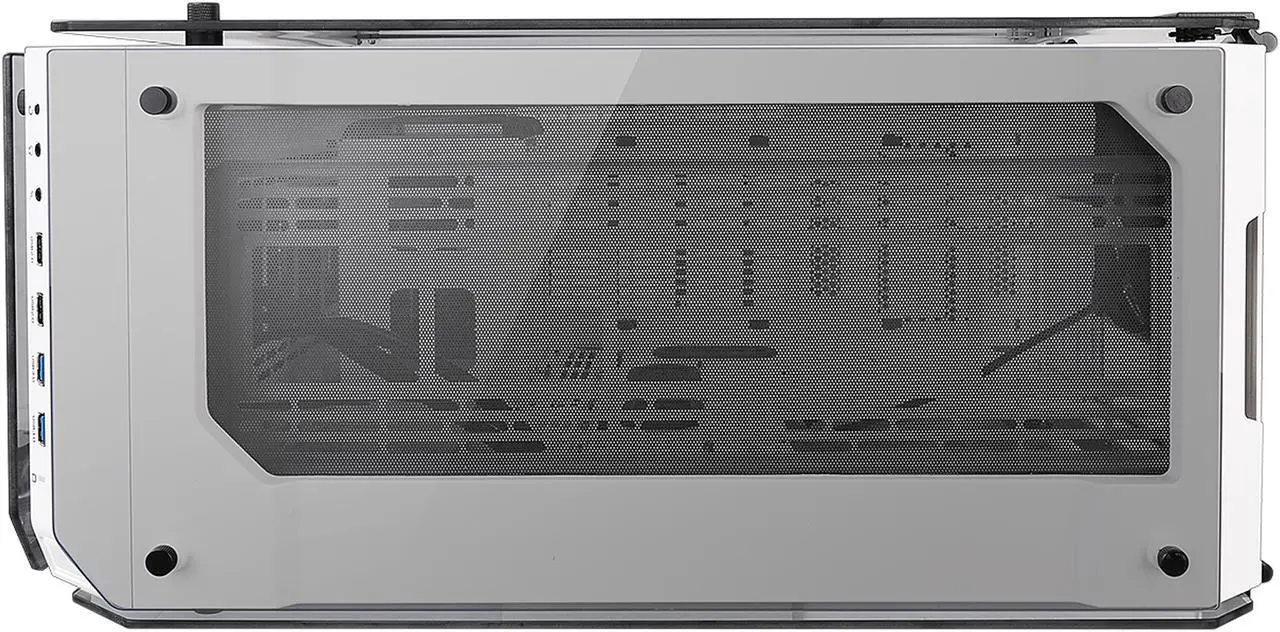 Alt view image 7 of 15 - Thermaltake View 71 Tempered Glass Snow Edition 4-Sided Tempered Glass E-ATX Vertical GPU Modular Gaming Full Tower Computer Case CA-1I7-00F6WN-00
