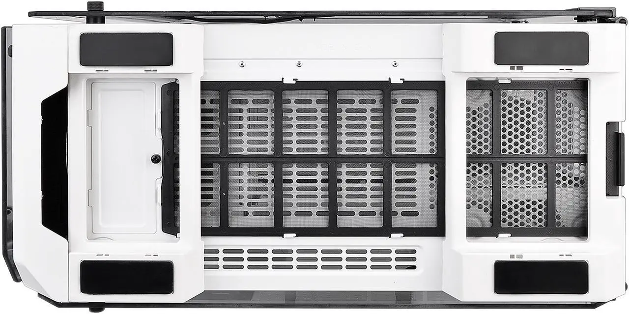 Alt view image 11 of 15 - Thermaltake View 71 Tempered Glass Snow Edition 4-Sided Tempered Glass E-ATX Vertical GPU Modular Gaming Full Tower Computer Case CA-1I7-00F6WN-00