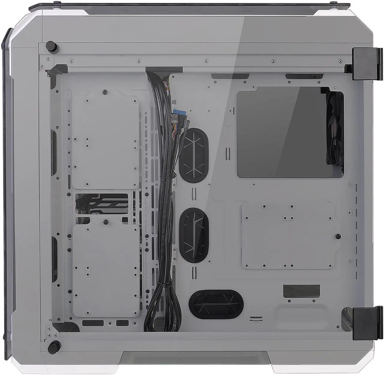 Alt view image 6 of 15 - Thermaltake View 71 Tempered Glass Snow Edition 4-Sided Tempered Glass E-ATX Vertical GPU Modular Gaming Full Tower Computer Case CA-1I7-00F6WN-00