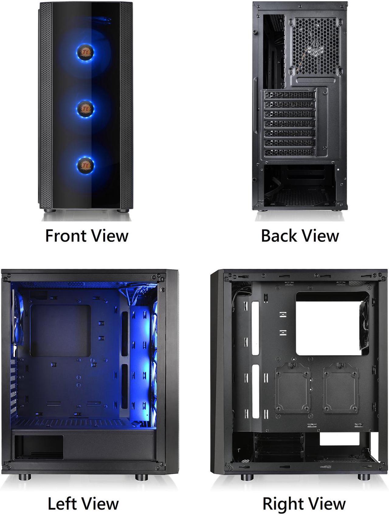 Alt view image 12 of 14 - Thermaltake Versa J25 Tempered Glass RGB Edition CA-1L8-00M1WN-01 Black SPCC / Tempered Glass ATX Mid Tower Computer Case