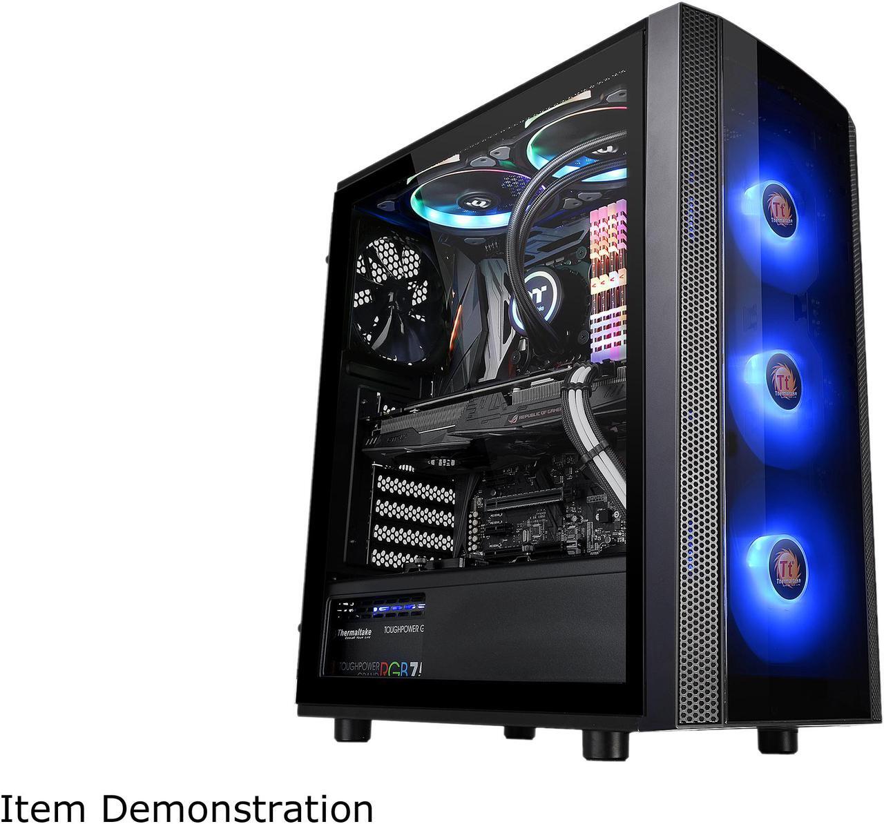 Alt view image 2 of 14 - Thermaltake Versa J25 Tempered Glass RGB Edition CA-1L8-00M1WN-01 Black SPCC / Tempered Glass ATX Mid Tower Computer Case