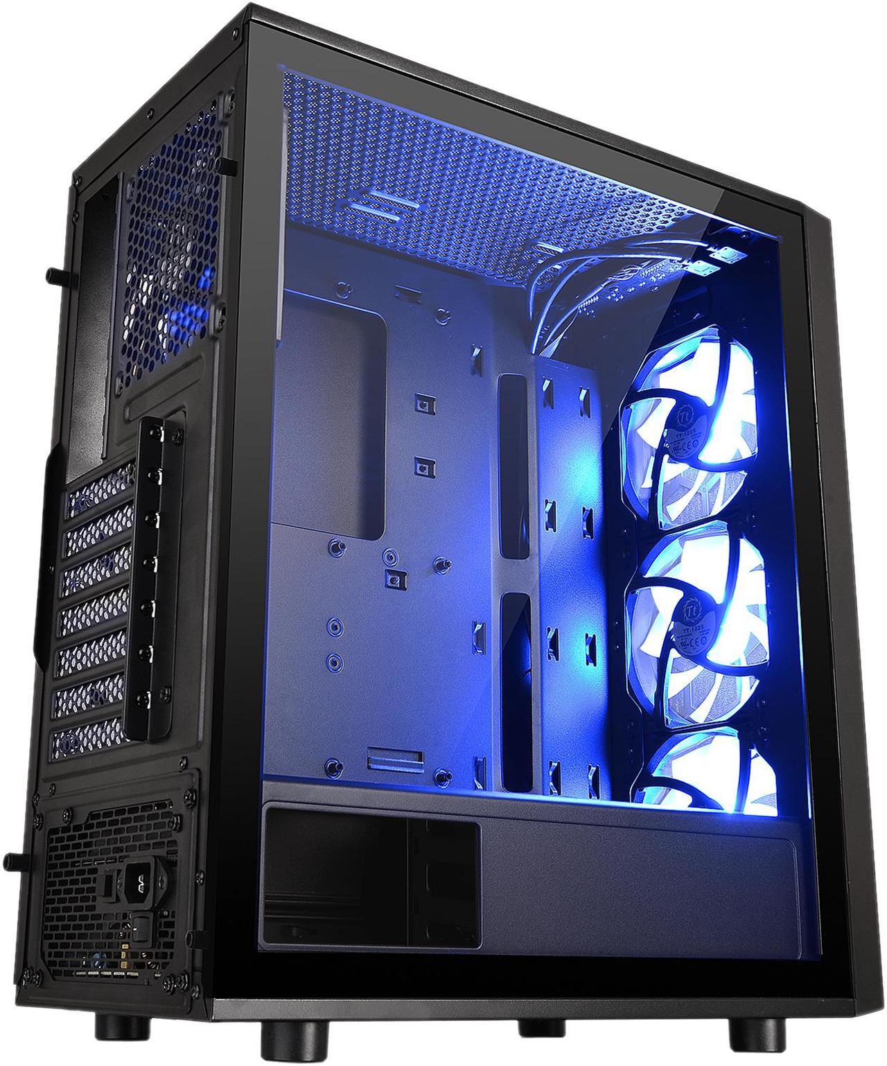 Alt view image 11 of 14 - Thermaltake Versa J25 Tempered Glass RGB Edition CA-1L8-00M1WN-01 Black SPCC / Tempered Glass ATX Mid Tower Computer Case